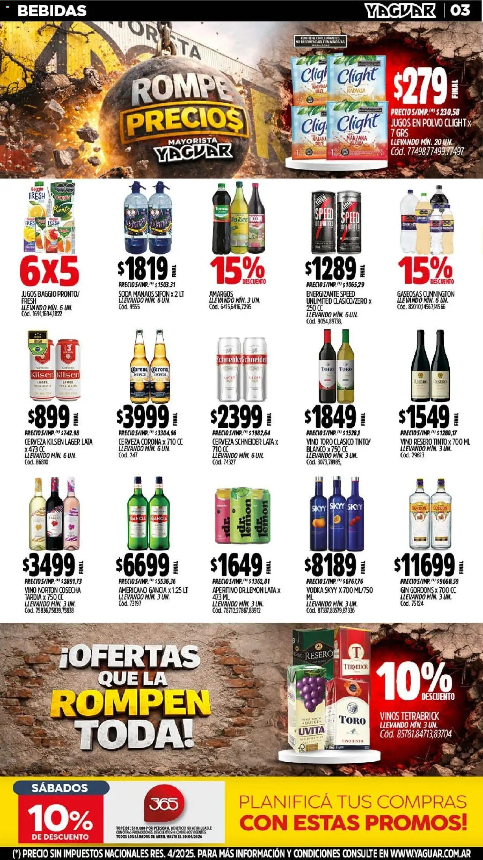 Yaguar - Oferta Semanal Trelew │ válido desde el 20.04.2026 | Página: 4 | Productos: Vodka, Polvo, Soda, Manzana