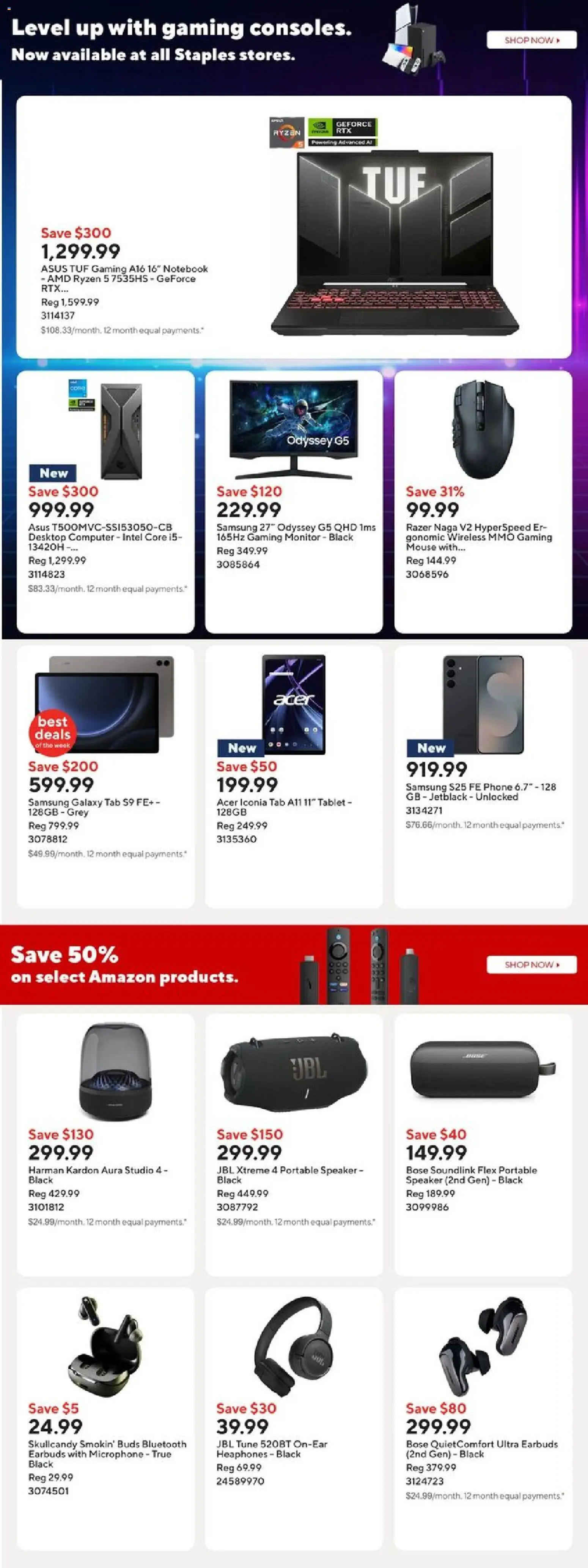Staples flyer valid from 31.10.2025 | Page: 6 | Products: Notebook, Tablet, Mouse, Speaker