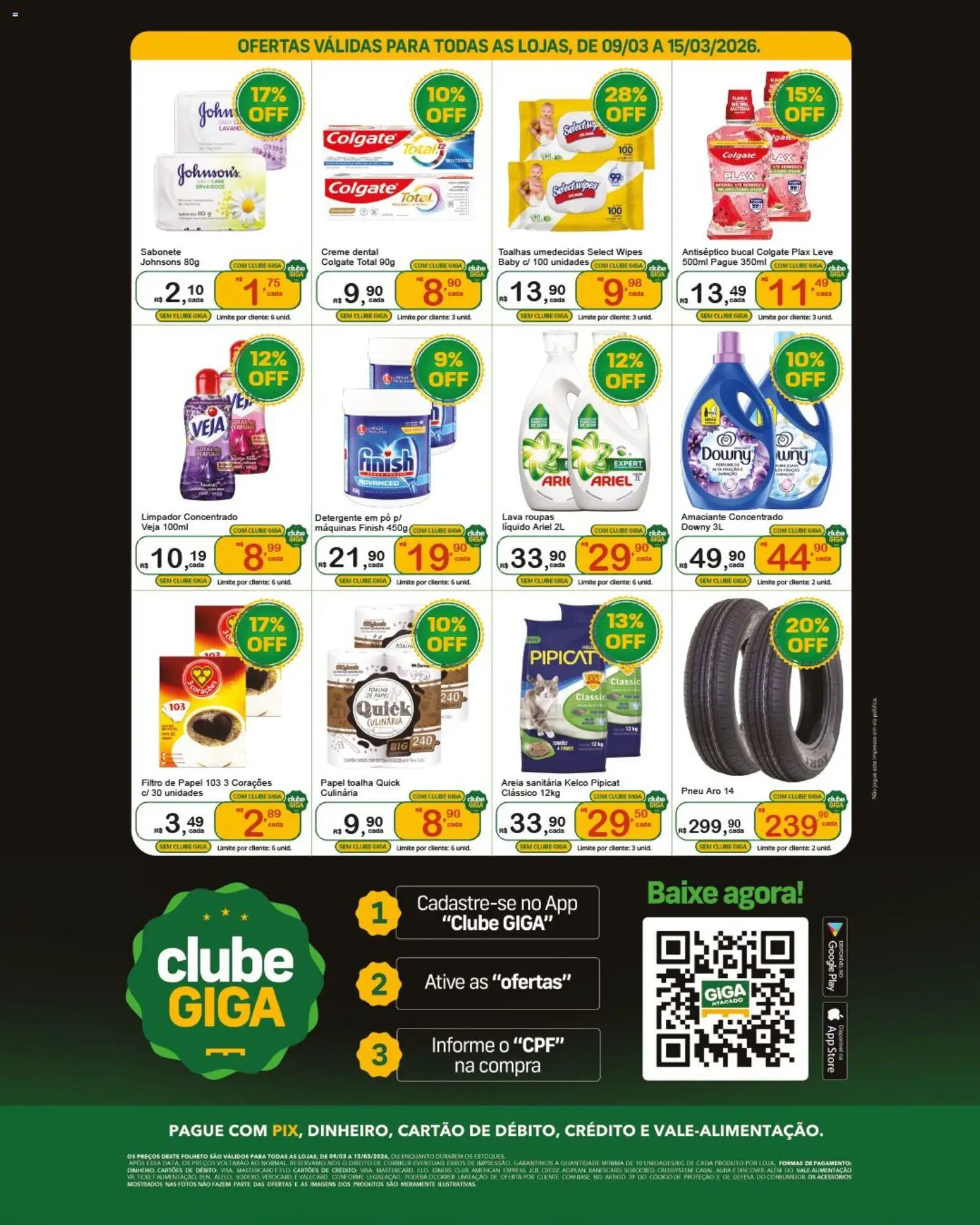 GIGA Atacado Folheto - válido de 09.03.2026 | Página: 4 | Produtos: Detergente, Creme, Sabonete, Amaciante