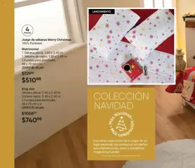 Vista previa de Juego de sábanas Merry Christmas, 100% Poliéster. Matrimonial: 1 Sábana plana: 1.80 x 2.40 m, 1 Sábana de cajón: 1.85 x 2.40 m, 2 Fundas para almohada: 48 x 70 cm c/u (209318) 44 pts, nuevo folleto de la tienda, válido en México a partir del 07.11.2025 | Página: 6