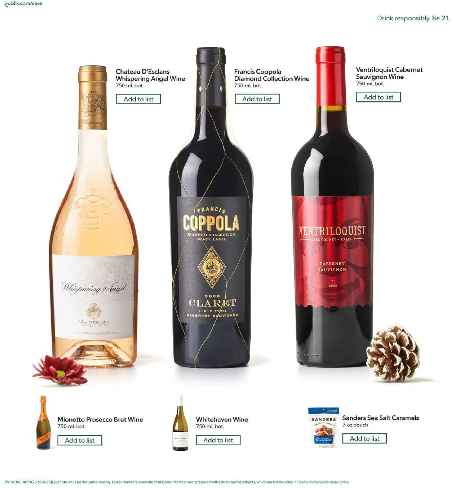 Publix Wine & Spirits - valid from 10.12.2025 | Page: 4 | Products: Wine, Salt