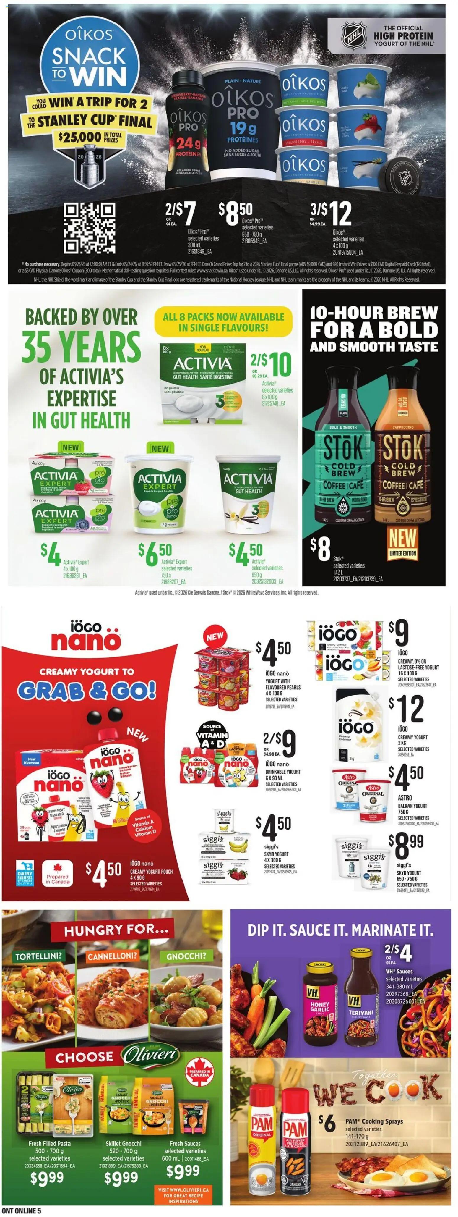 Loblaws flyer valid from 09.04.2026 | Page: 19 | Products: Pasta, Game, Yogurt, Coffee