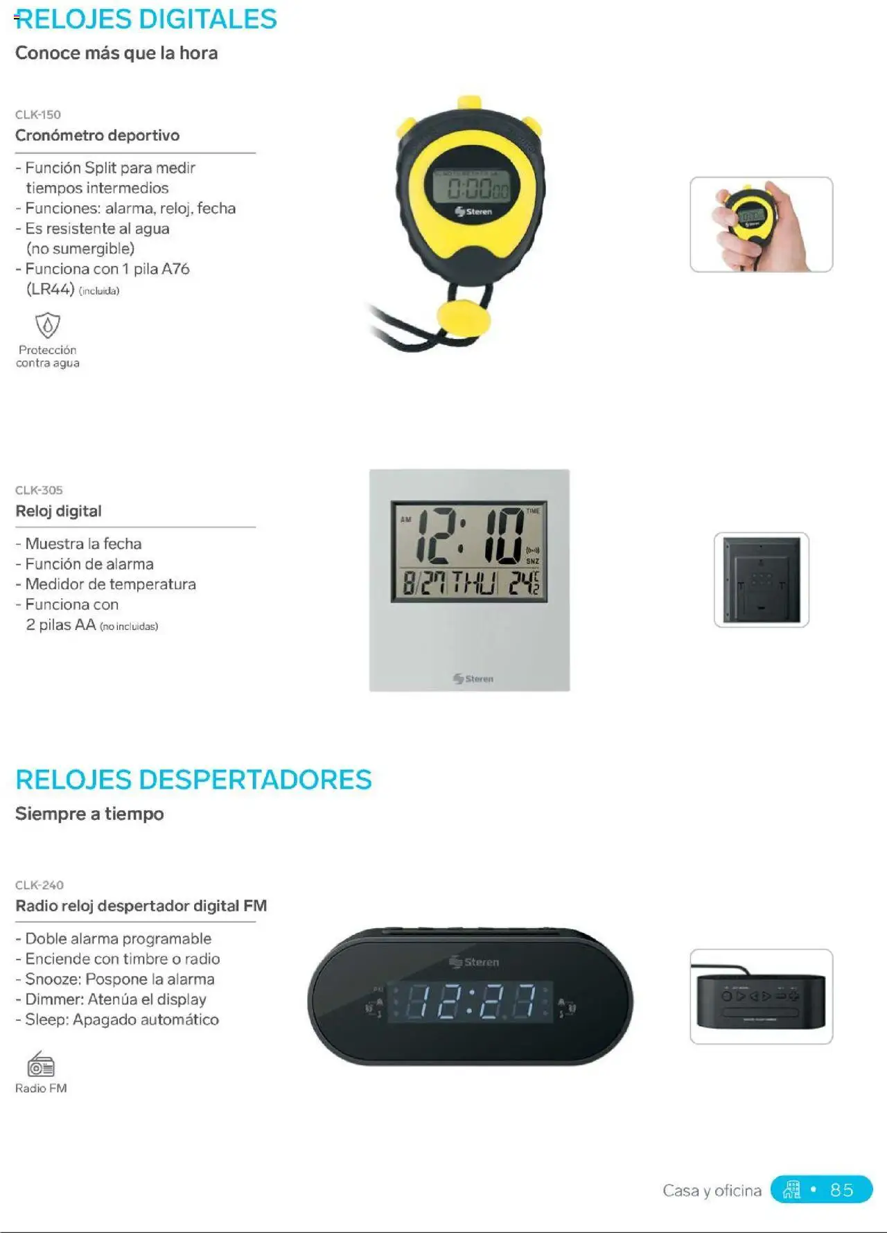 Nuevas ofertas de Steren válidas en toda la República Mexicana desde el 01.01.2025. ¡Encuentra las mejores ofertas en Steren catálogo! | Página: 103 | Productos: Agua, Despertador, Pila, Reloj