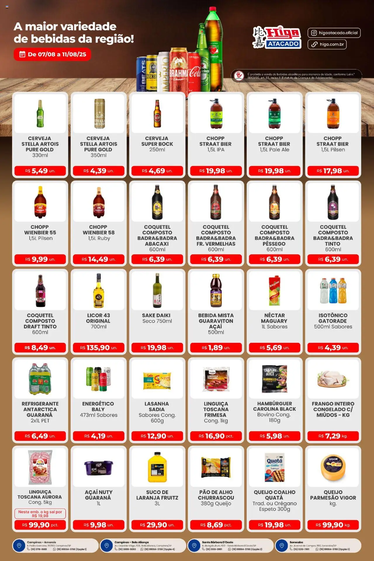 Higa Atacado Folheto - válido de 07.08.2025 | Página: 3 | Produtos: Alho, Aliança, Cola, Pão