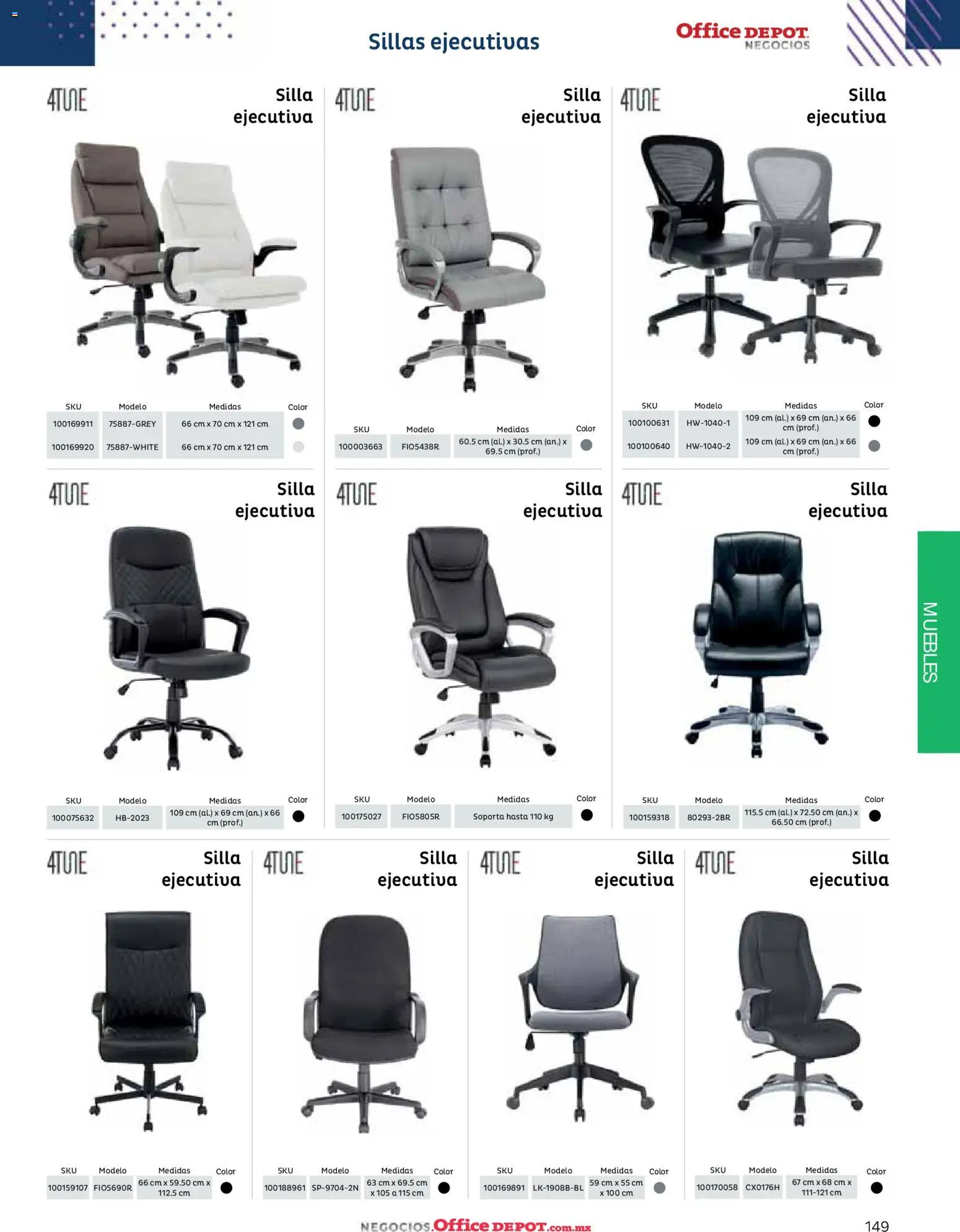 Nuevas ofertas de Office Depot válidas en toda la República Mexicana desde el 12.01.2026. ¡Encuentra las mejores ofertas en Office Depot catálogo 2026! | Página: 151 | Productos: Silla