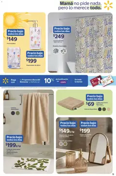 Vista previa de Walmart folleto Precios bajos todos los días, nuevo folleto de la tienda, válido en México a partir del 15.04.2026 | Página: 11 | Productos: Toalla, Baño, Espejo, Tapete