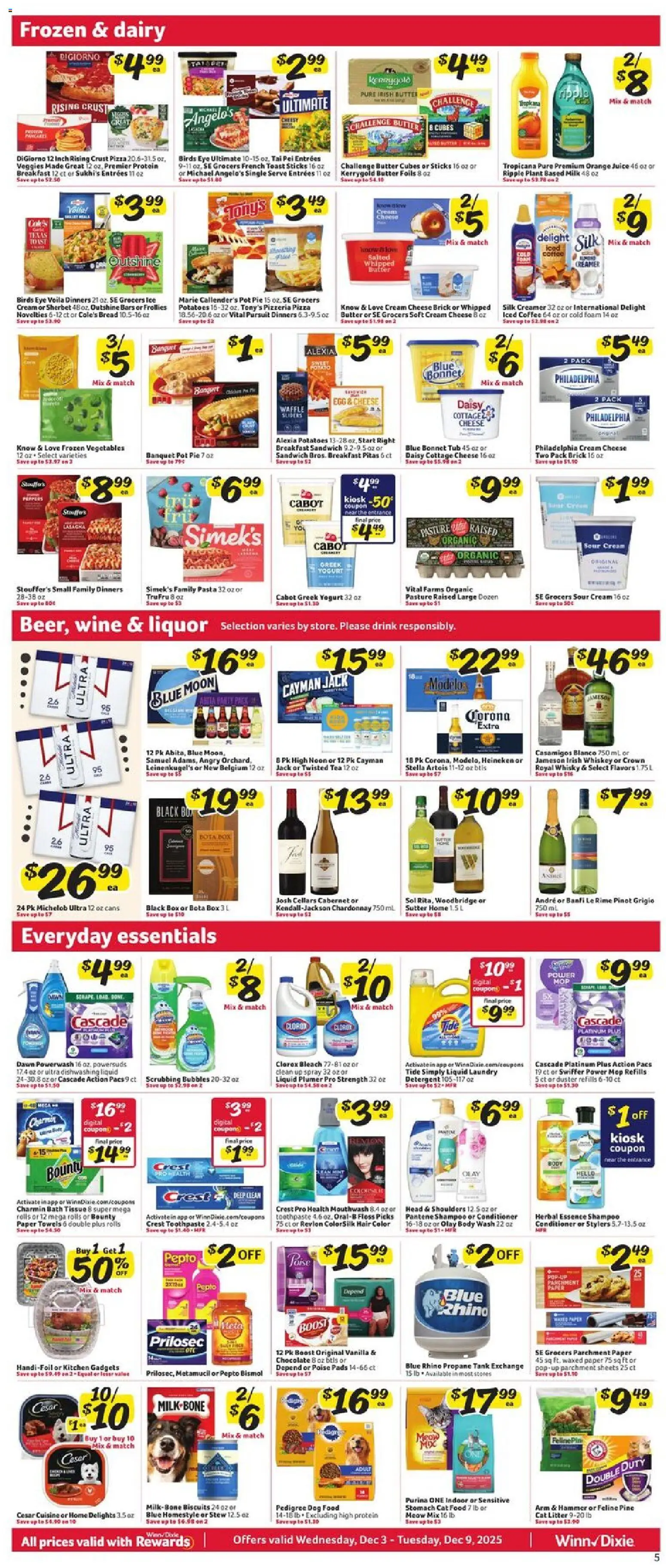 Winn Dixie Weekly Circular - LA - valid from 03.12.2025 | Page: 7 | Products: Hair color, Pasta, Pads, Body Wash