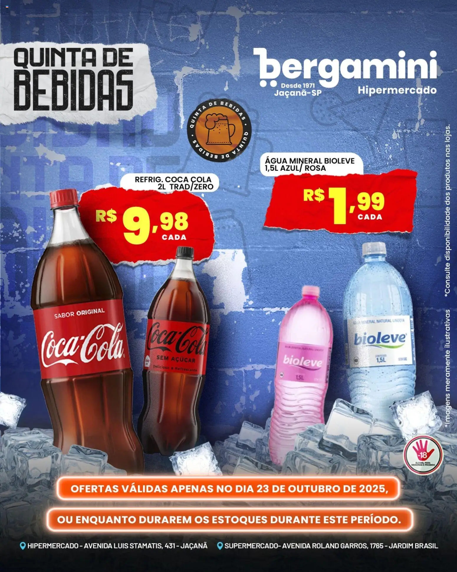 Supermercado Bergamini Folheto - válido de 23.10.2025 | Página: 6 | Produtos: Cola, Bebida, Água mineral, Açúcar