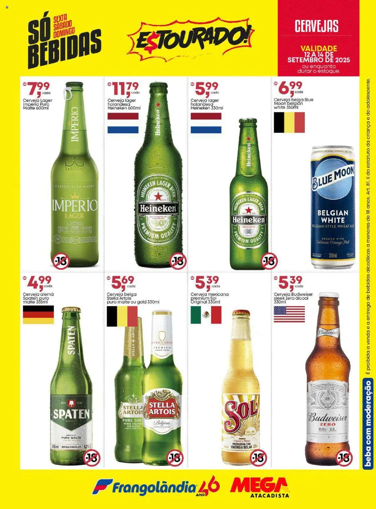 Frangolândia Folheto - válido de 12.09.2025 | Página: 9 | Produtos: Heineken 600ml, Cerveja, Heineken
