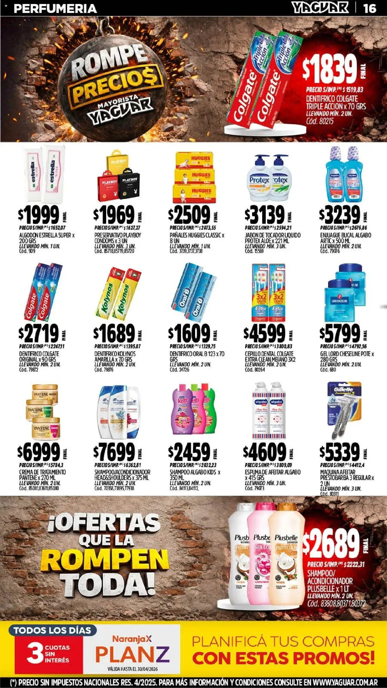 Yaguar - Oferta Semanal Salta │ válido desde el 20.04.2026 | Página: 17 | Productos: Cepillo, Shampoo, Jabón, Enjuague bucal