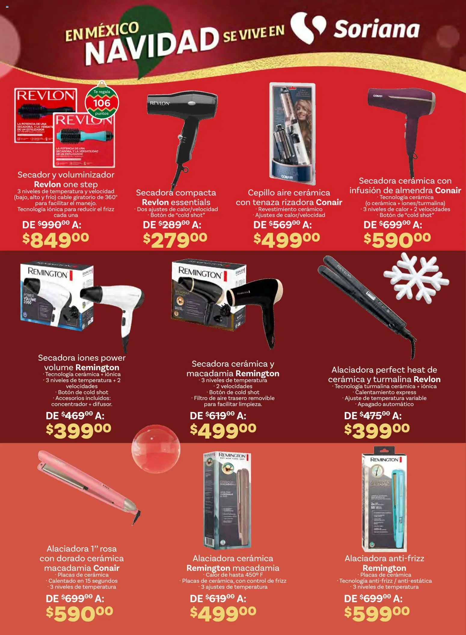 Nuevas ofertas de Soriana válidas en toda la República Mexicana desde el 11.12.2025. ¡Encuentra las mejores ofertas en Soriana - Preciazazaso Híper: BCS, Jal, Nay, Sin, Son! | Página: 57 | Productos: Secadora, Cepillo, Almendra, Cable