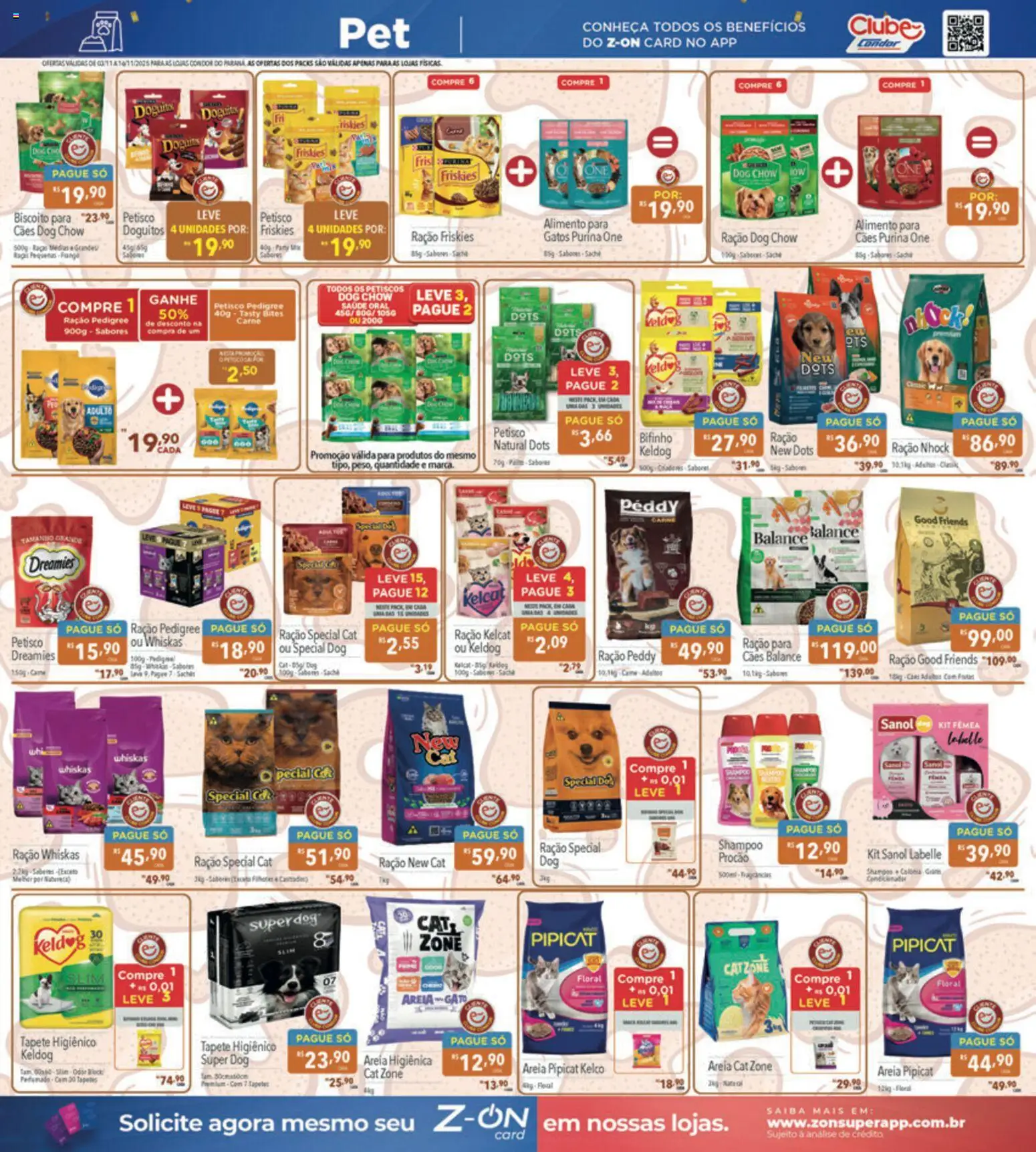 Supermercados Condor Folheto - válido de 03.11.2025 | Página: 29 | Produtos: Areia, Biscoito, Tapete, Carne