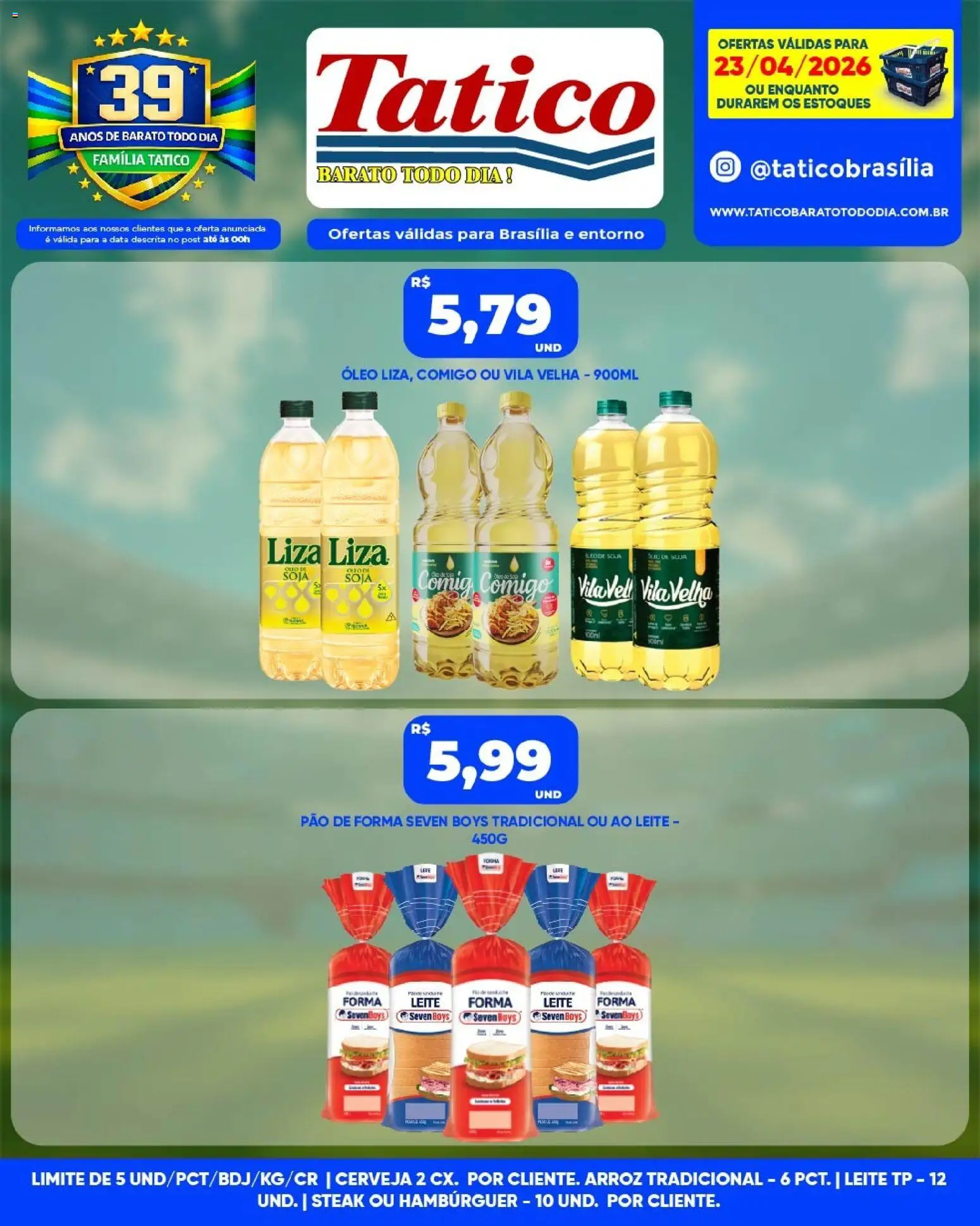 Tatico Folheto - válido de 24.04.2026 | Página: 32 | Produtos: Leite, Pão, Cerveja, Hambúrguer
