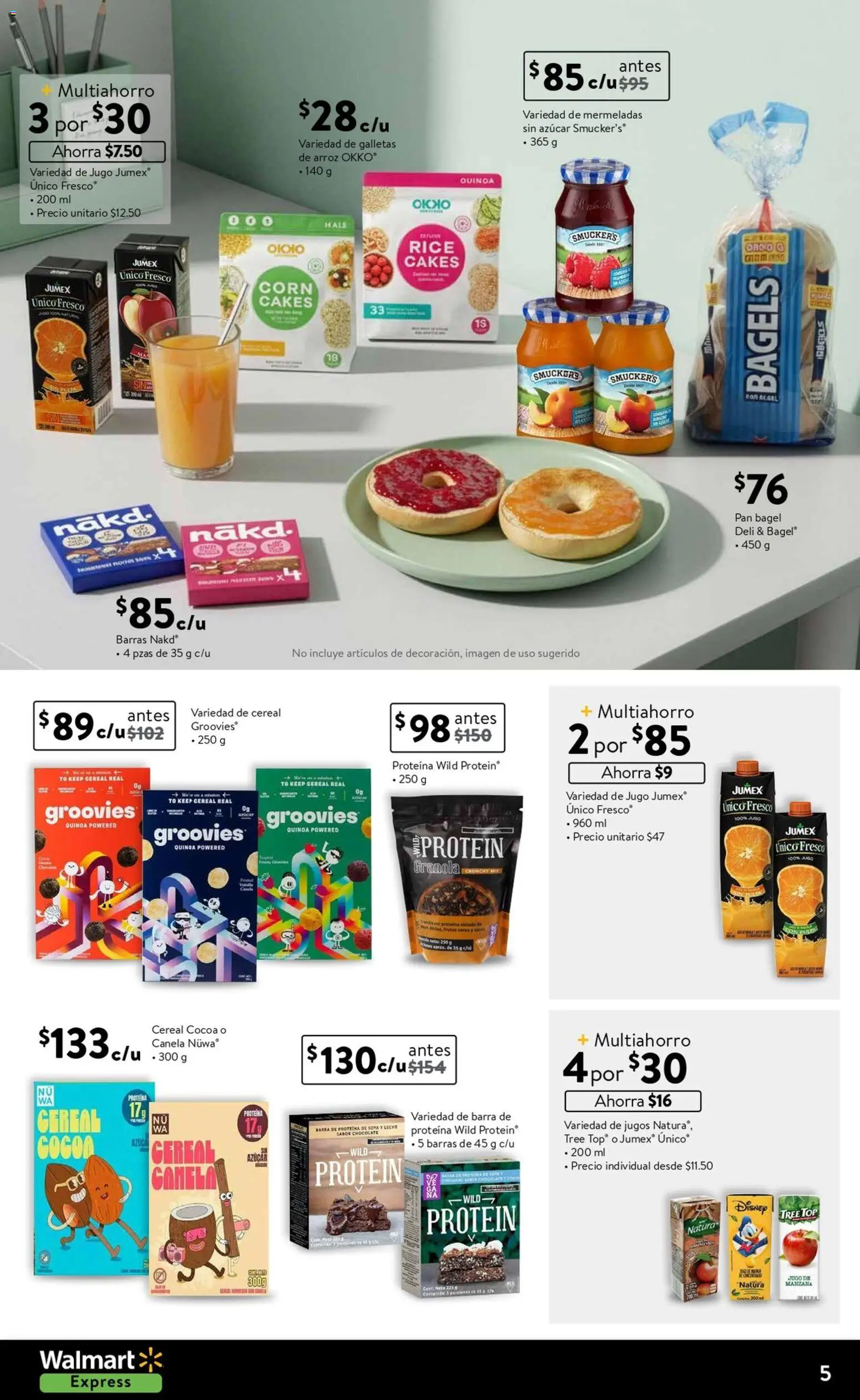 Nuevas ofertas de Walmart Express válidas en toda la República Mexicana desde el 01.01.2026. ¡Encuentra las mejores ofertas en Walmart Express folleto! | Página: 5 | Productos: Azúcar, Manzana, Pan, Arroz