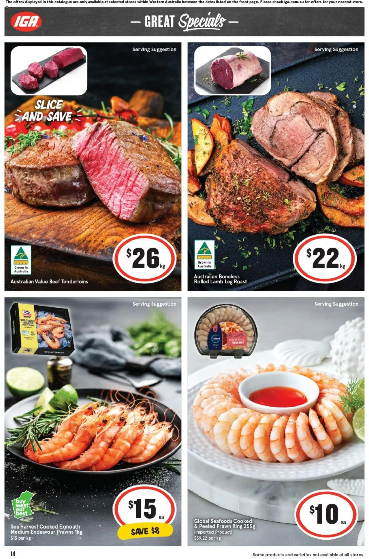 IGA catalogue - valid from 24.09.2025 | Page: 17 | Products: Lamb, Beef, Prawns