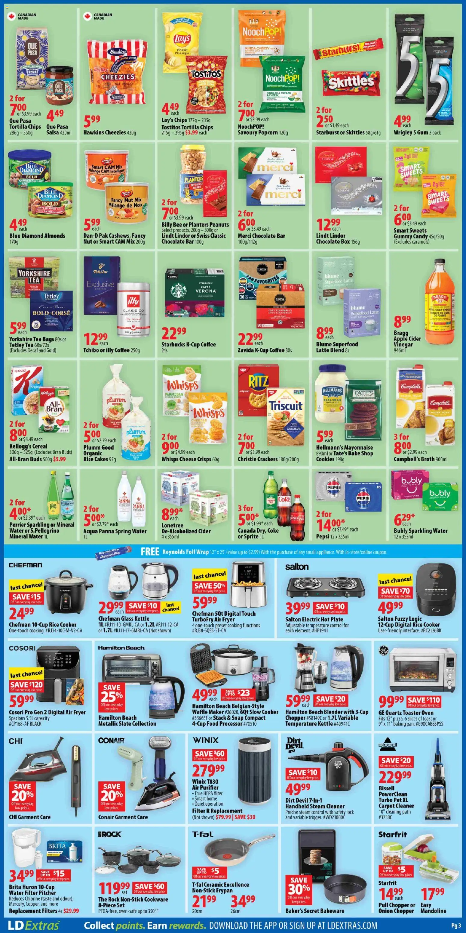 London Drugs flyer valid from 06.11.2025 | Page: 4 | Products: Air purifier, Fryer, Coffee, Chocolate