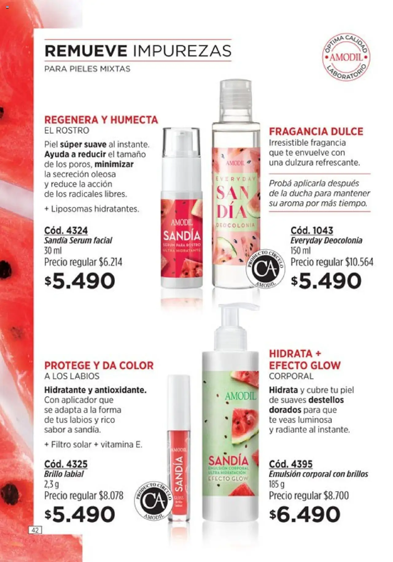 Catálogo Amodil Campaña 14 │ válido desde el 19.08.2025 | Página: 42 | Productos: Fragancia, Brillo, Emulsión, Té