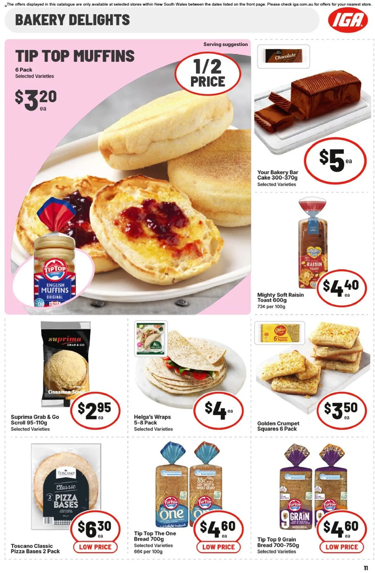 IGA catalogue - valid from 04.02.2026 | Page: 17 | Products: Bread, Chocolate, Muffins, Bakery
