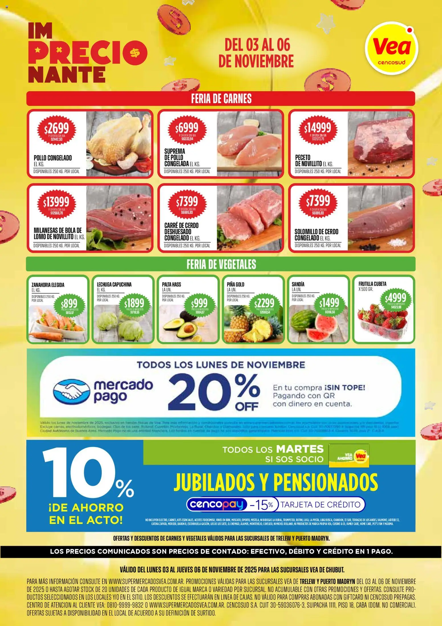 Vea - Semanal de Chubut │ válido desde el 03.11.2025 | Página: 1 | Productos: Frutilla, Sandía, Lechuga, Palta