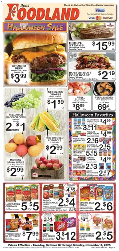 Preview of Foodland weekly ads valid from 28.10.2025