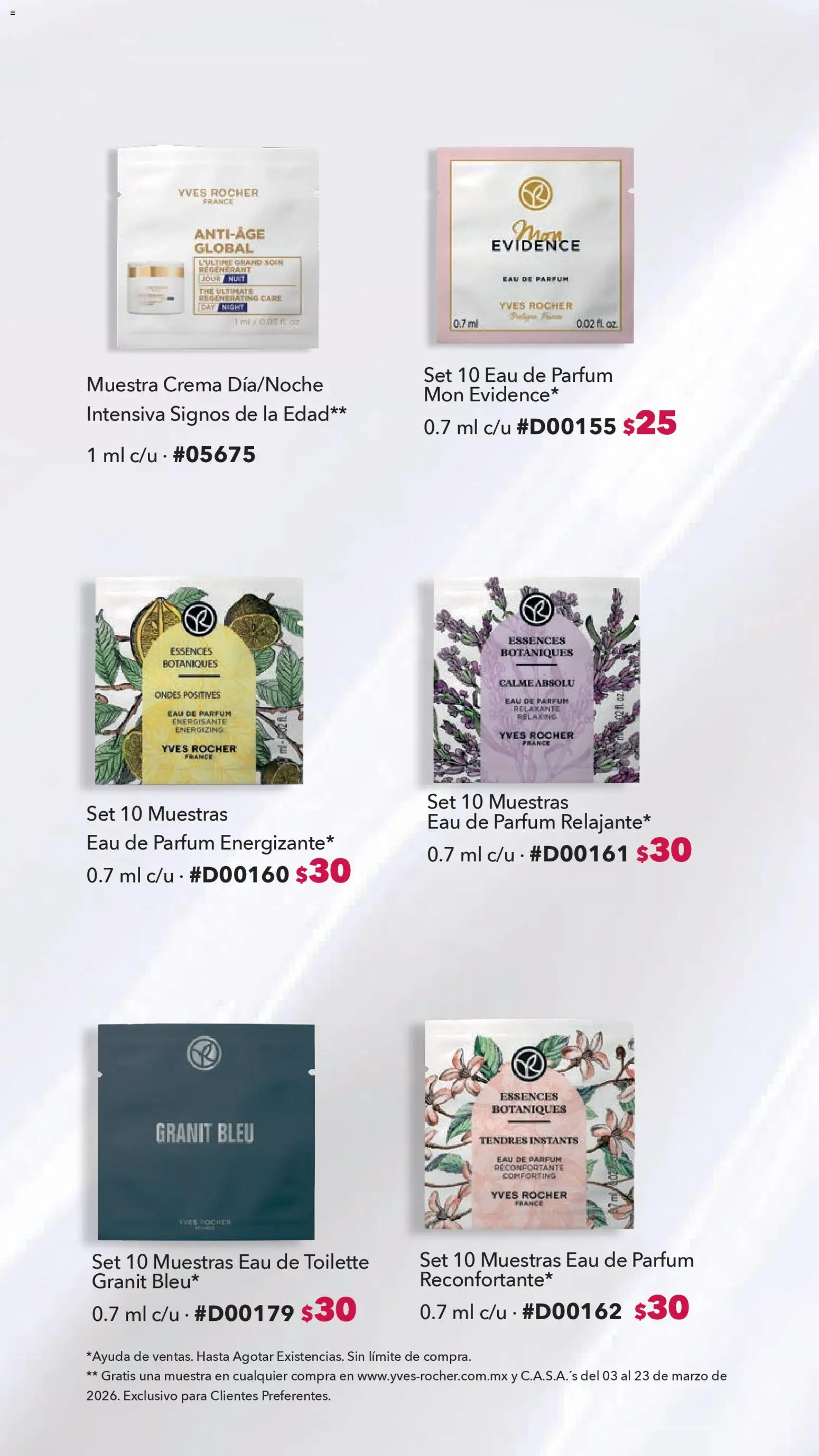 Nuevas ofertas de Yves Rocher válidas en toda la República Mexicana desde el 03.03.2026. ¡Encuentra las mejores ofertas en Yves Rocher Muestra y gana! | Página: 2 | Productos: Crema, Eau de toilette