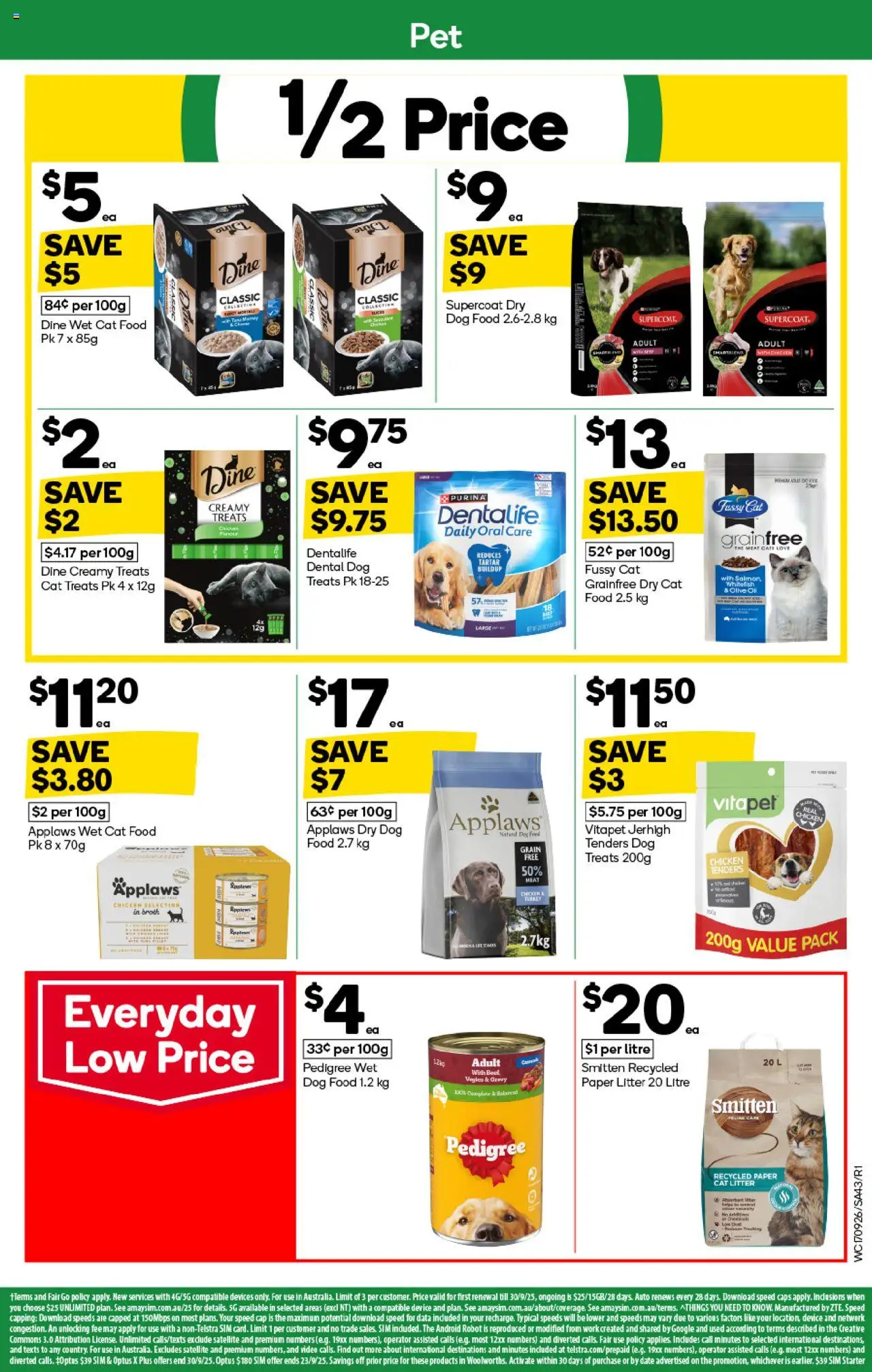 Woolworths catalogue - valid from 17.09.2025 | Page: 43 | Products: Wine, Chicken, Dog food, Satellite