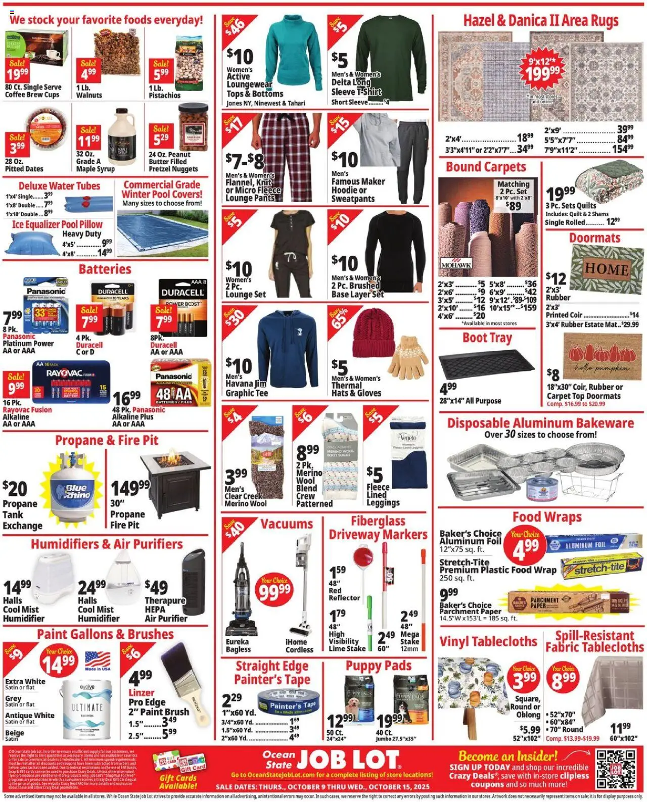 Ocean State Job Lot Weekly Ad - valid from 09.10.2025 | Page: 3 | Products: Brushes, Carpet, Gloves, Pumpkin