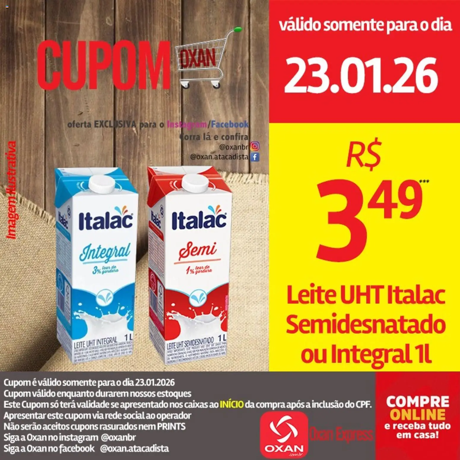 Oxan Atacadista Folheto - válido de 23.01.2026 | Página: 17 | Produtos: Leite