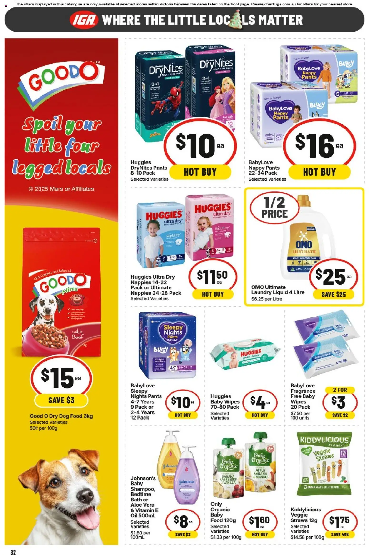 IGA catalogue - valid from 12.11.2025 | Page: 32 | Products: Powder, Toothpaste, Toothbrush, Pain relief
