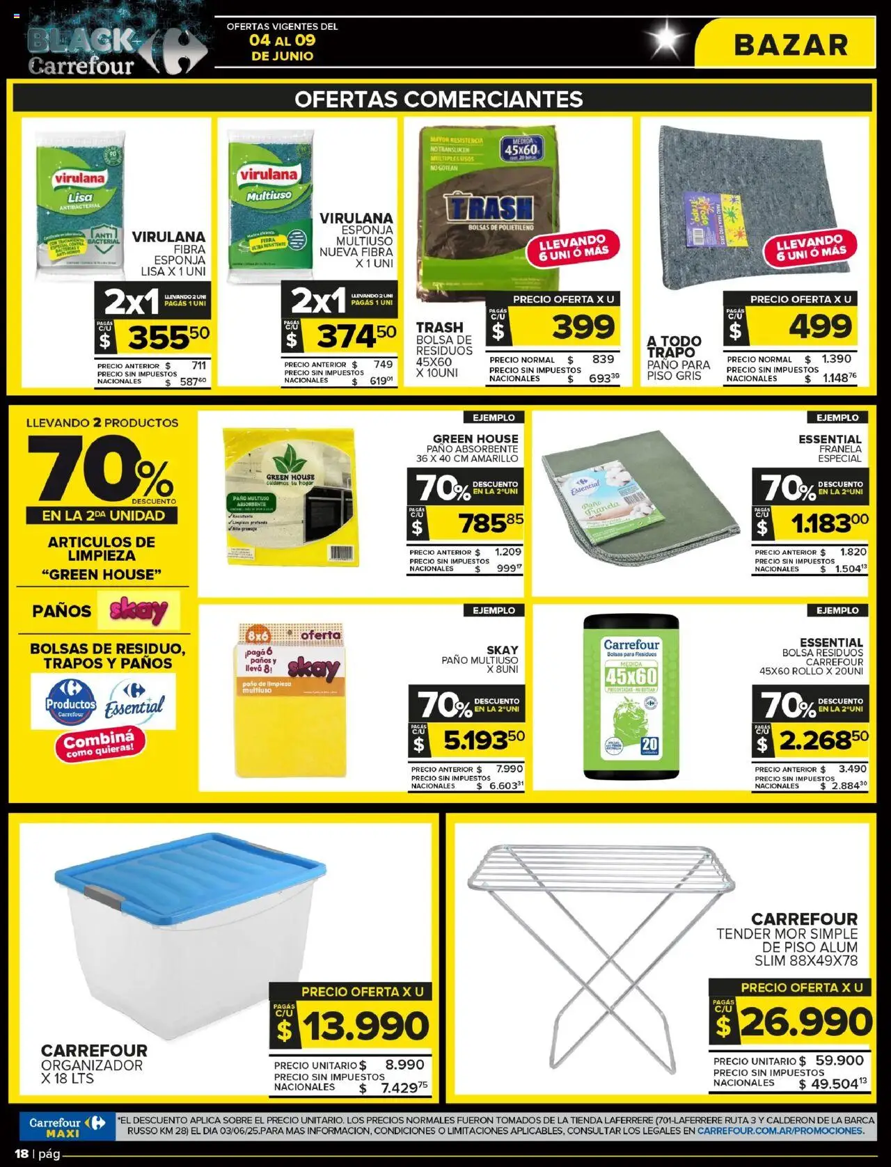 Carrefour Maxi - Maxi Bazar - Córdoba │ válido desde el 04.06.2025 | Página: 4 | Productos: Organizador, Bolsa, Sobre, Esponja