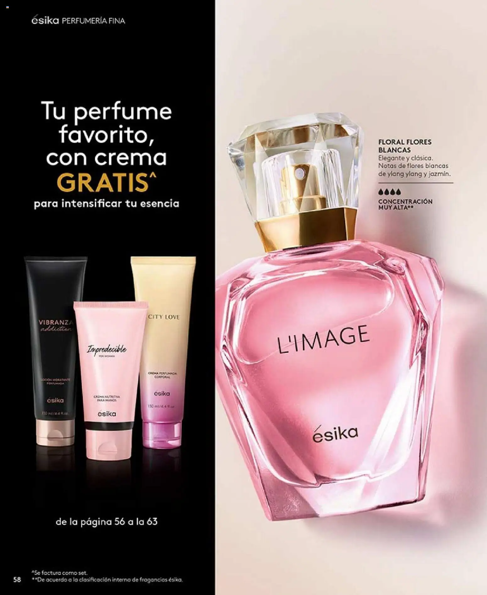 Ésika revista - valida desde el 01.04.2026 | Página: 58 | Productos: Crema, Perfume