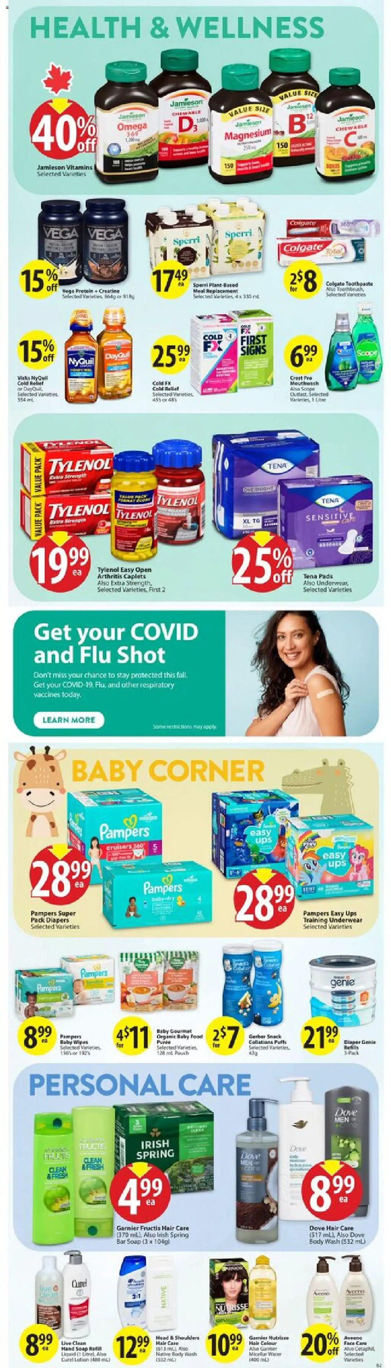 Save on foods flyer valid from 09.10.2025 | Page: 28 | Products: Soap, Body wash, Toothpaste, Underwear