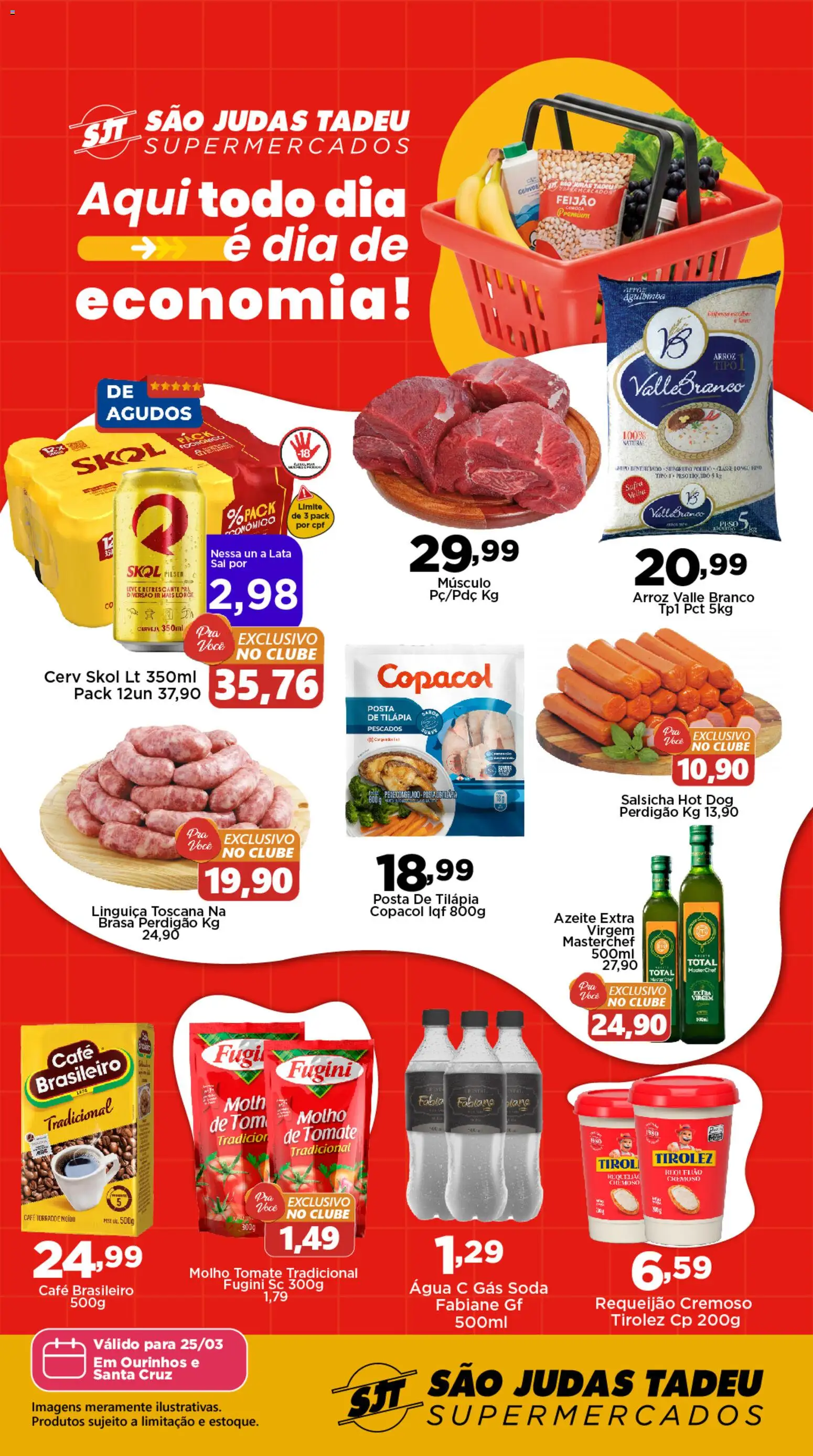 São Judas Tadeu Folheto - válido de 25.03.2026 | Página: 1 | Produtos: Feijão, Tilápia, Cerveja, Soda