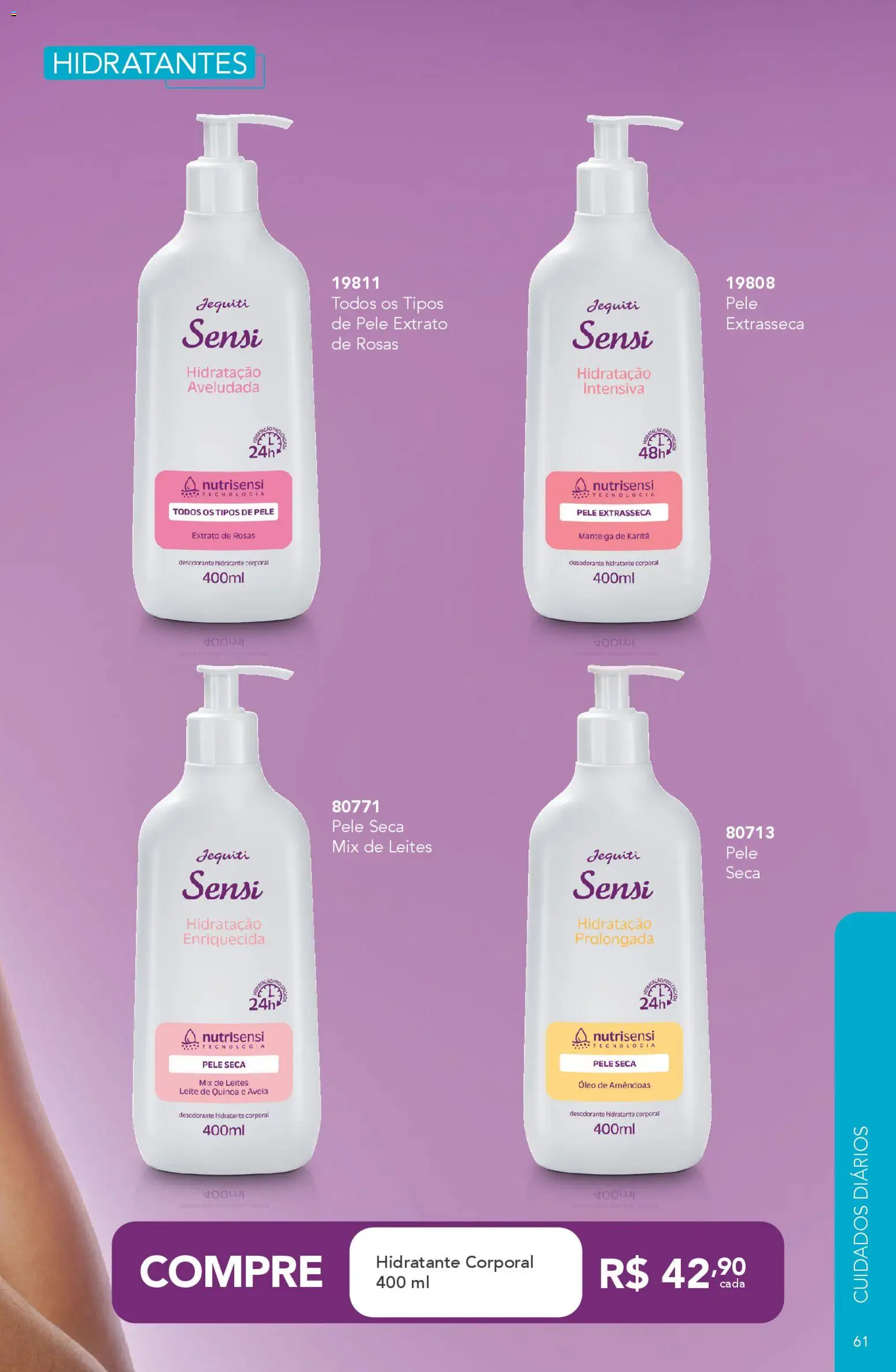 Jequiti Folheto - válido de 30.01.2026 | Página: 61 | Produtos: Quinoa, Desodorante, Manteiga, Aveia