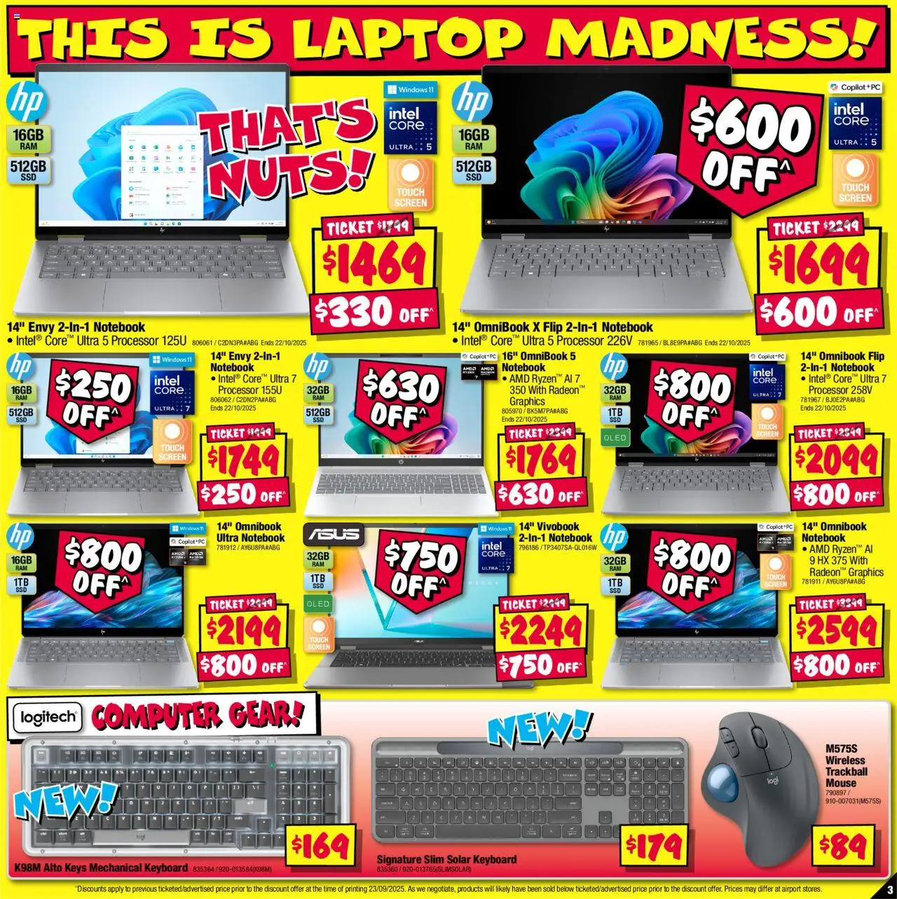 JB Hi-Fi catalogue - valid from 09.10.2025 | Page: 3 | Products: Nuts, Notebook, Computer, Laptop