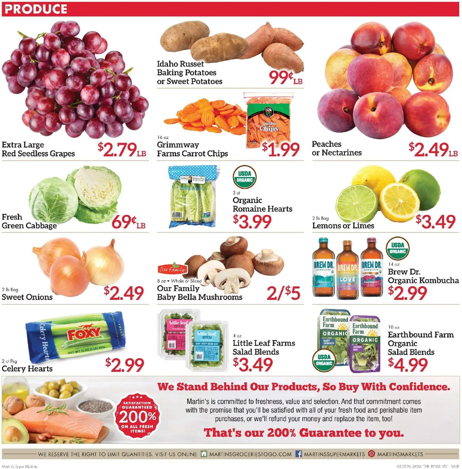 Martin’s Weekly Ad - valid from 25.01.2026 | Page: 5 | Products: Peaches, Mushrooms, Carrot, Bag