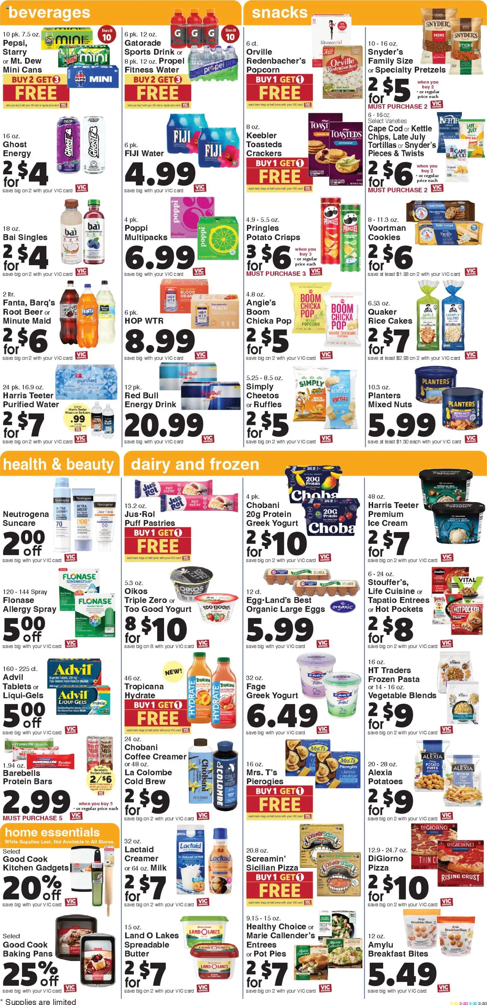 Harris Teeter Weekly Ad - NC - valid from 01.04.2026 | Page: 7 | Products: Yogurt, Chips, Cream, Sugar