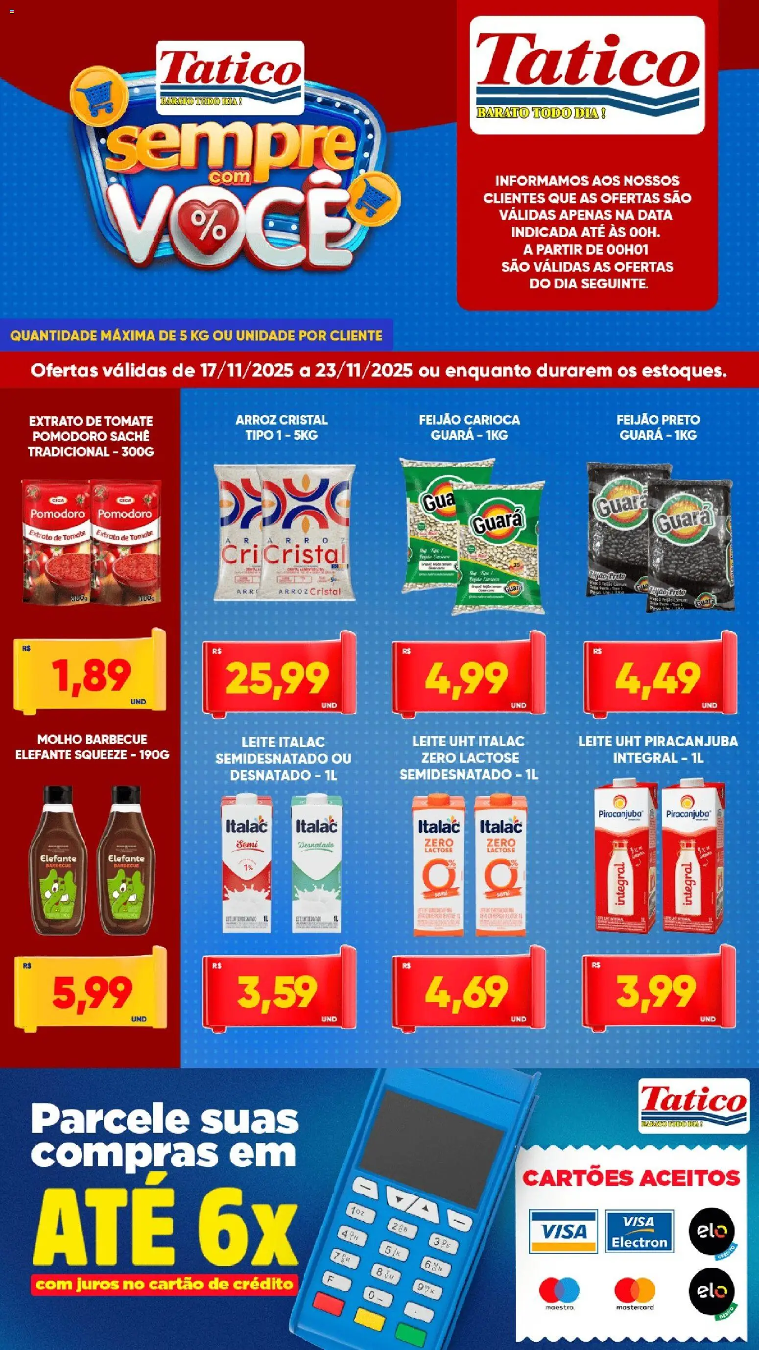 Tatico Folheto - válido de 17.11.2025 | Página: 4 | Produtos: Feijão, Leite, Arroz