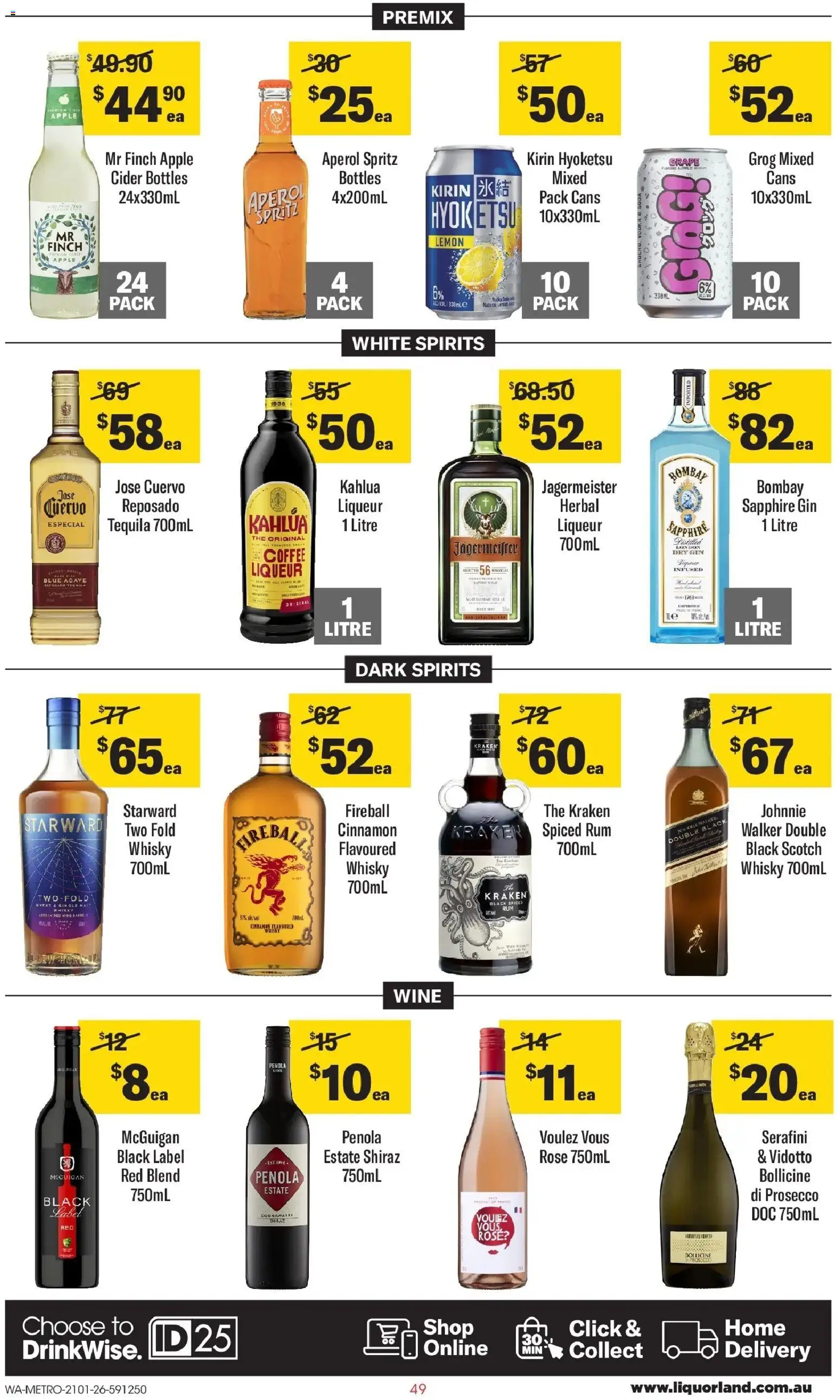 Coles catalogue - valid from 21.01.2026 | Page: 49 | Products: Wine, Gin, Rum, Scotch