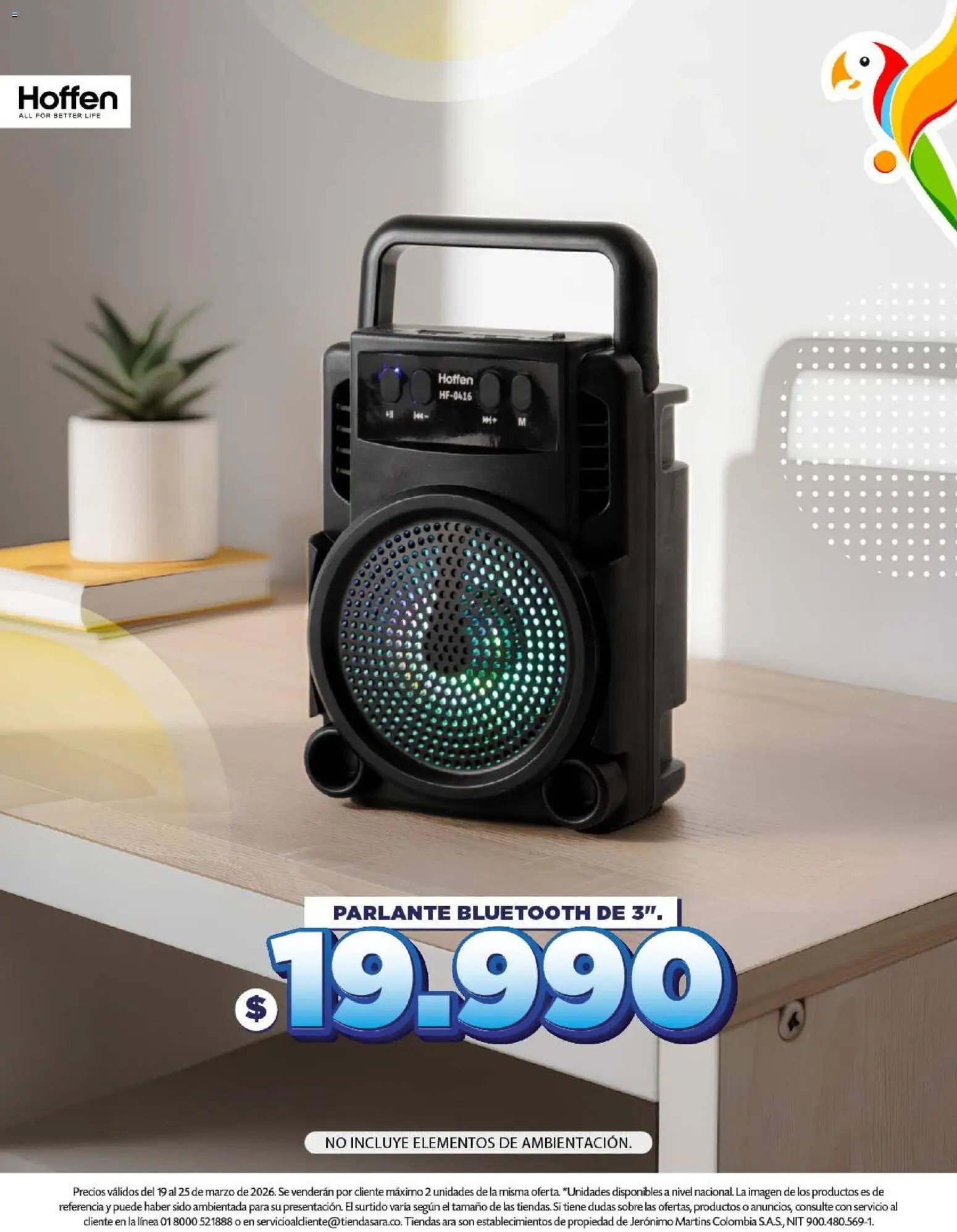 Ara catálogo revista - valida desde el 19.03.2026 | Página: 20 | Productos: Sobre, Parlante