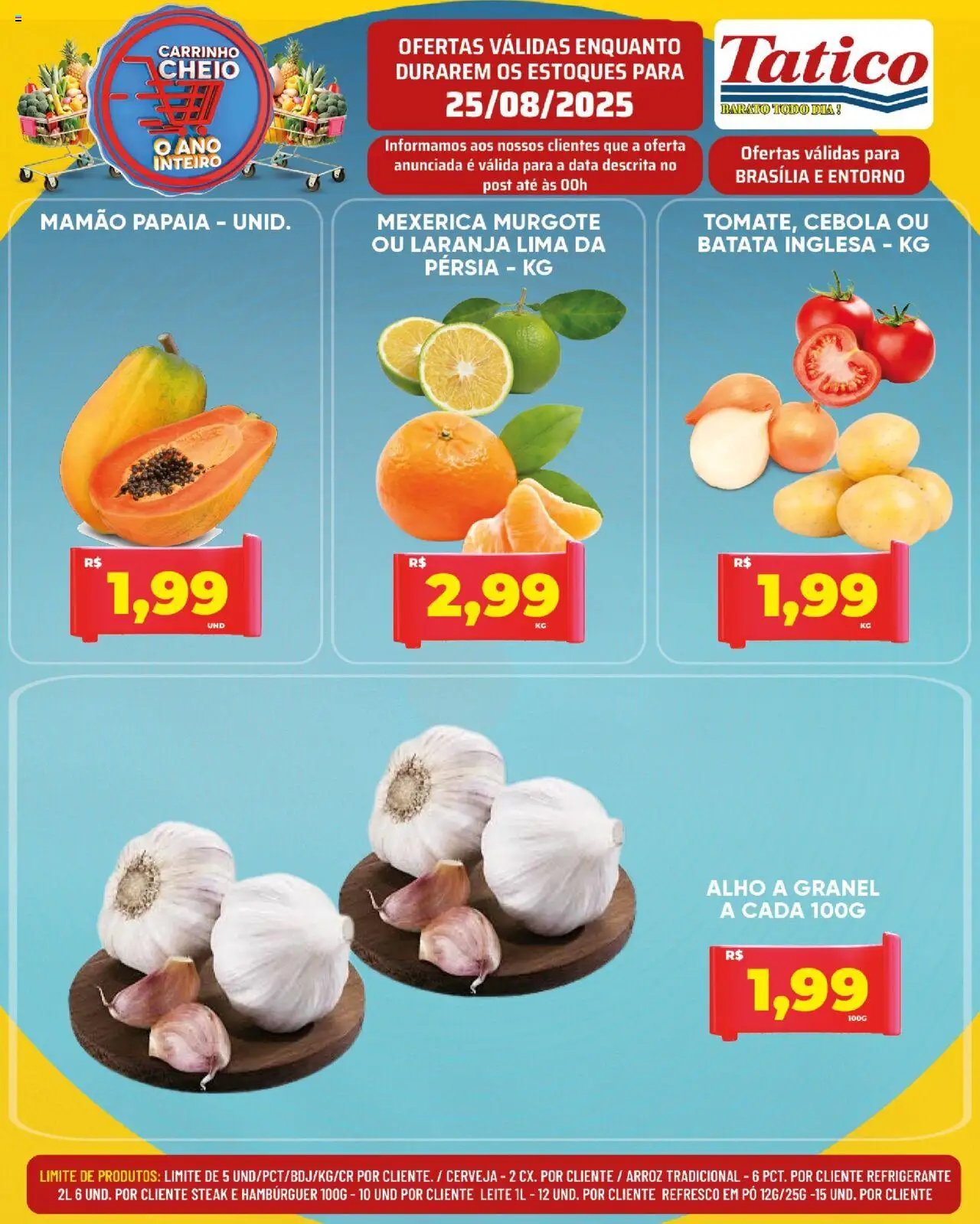 Tatico Folheto - válido de 25.08.2025 | Página: 6 | Produtos: Carrinho, Hambúrguer, Refrigerante, Batata