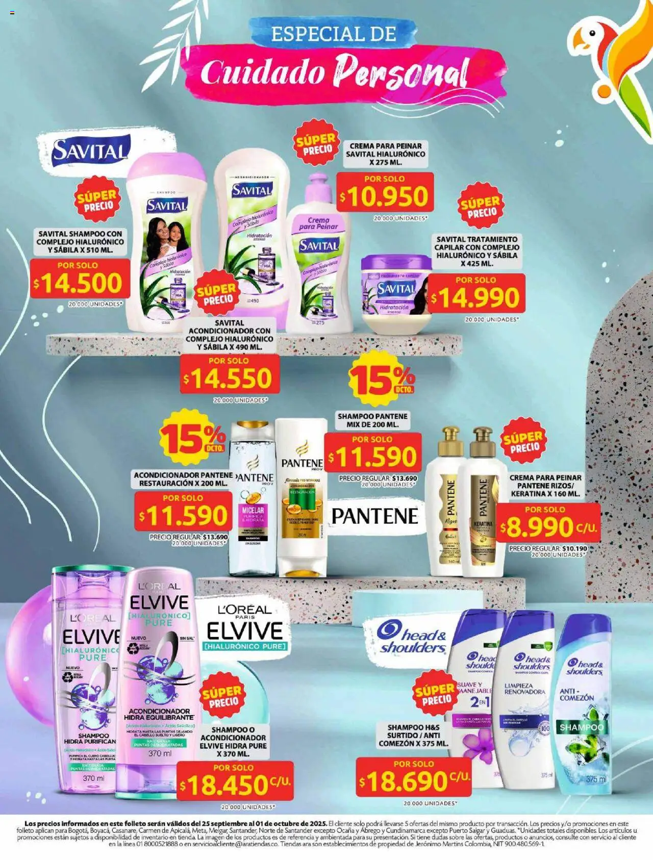 Ara revista - valida desde el 25.09.2025 | Página: 8 | Productos: Sal, Shampoo, Sobre, Acondicionador