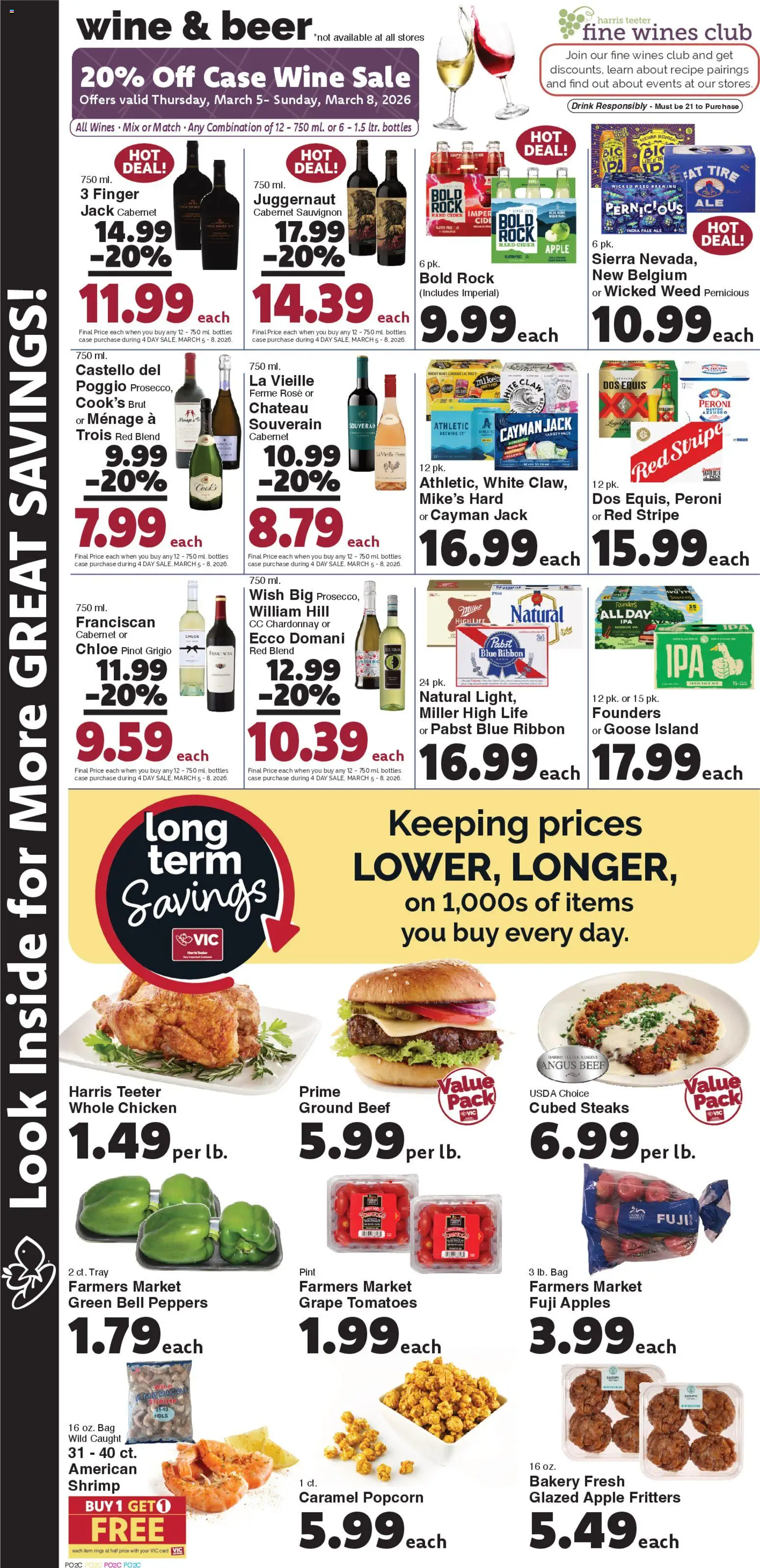 Harris Teeter Weekly Ad - SC - valid from 04.03.2026 | Page: 9 | Products: Tire, Wine, Apples, Beef