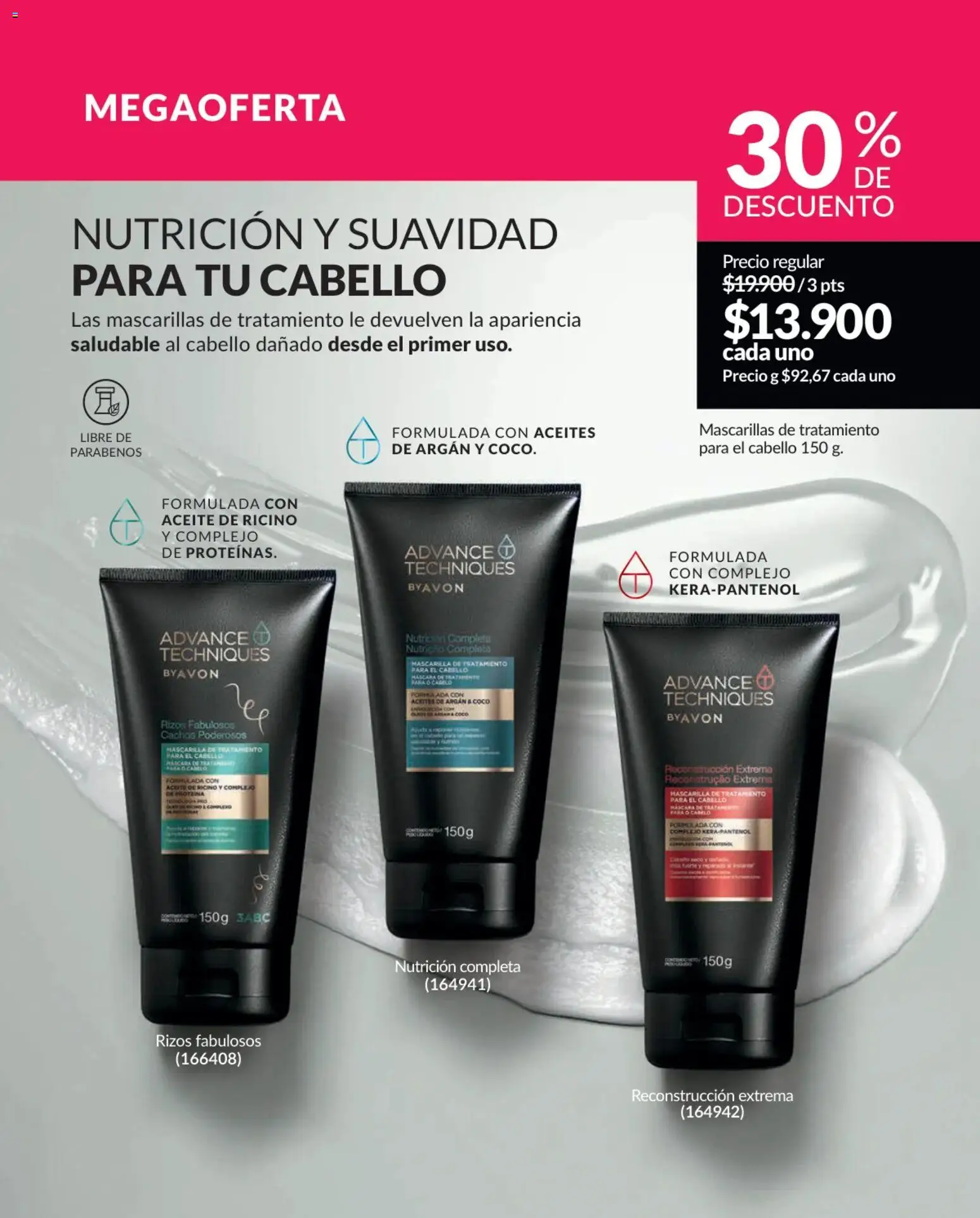 Avon revista - valida desde el 01.02.2026 | Página: 156 | Productos: Mascarilla, Coco, Máscara, Aceite