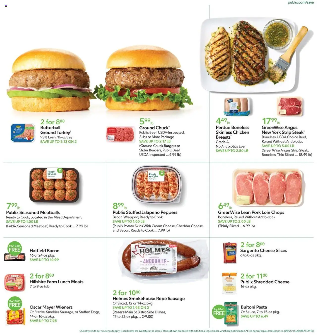 Publix Weekly Ad - valid from 24.09.2025 | Page: 5 | Products: Peppers, Jalapeno peppers, Pork, Pasta