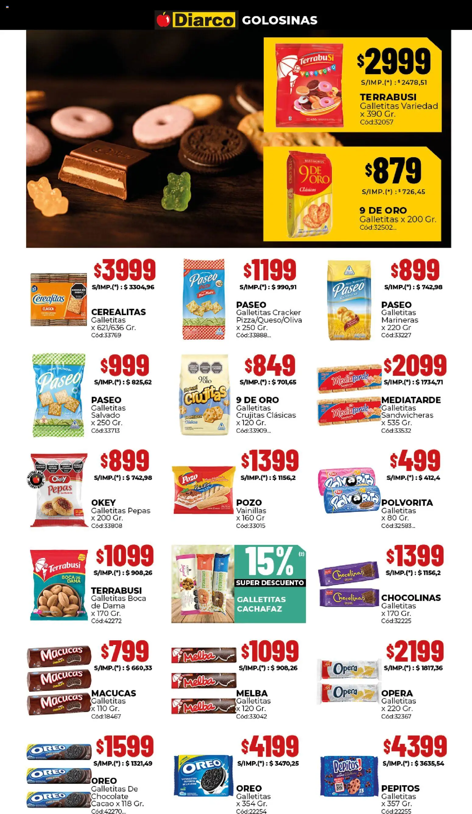 Diarco ofertas │ válido desde el 27.04.2026 | Página: 5 | Productos: Galletitas, Chocolate, Cacao, Bizcochos