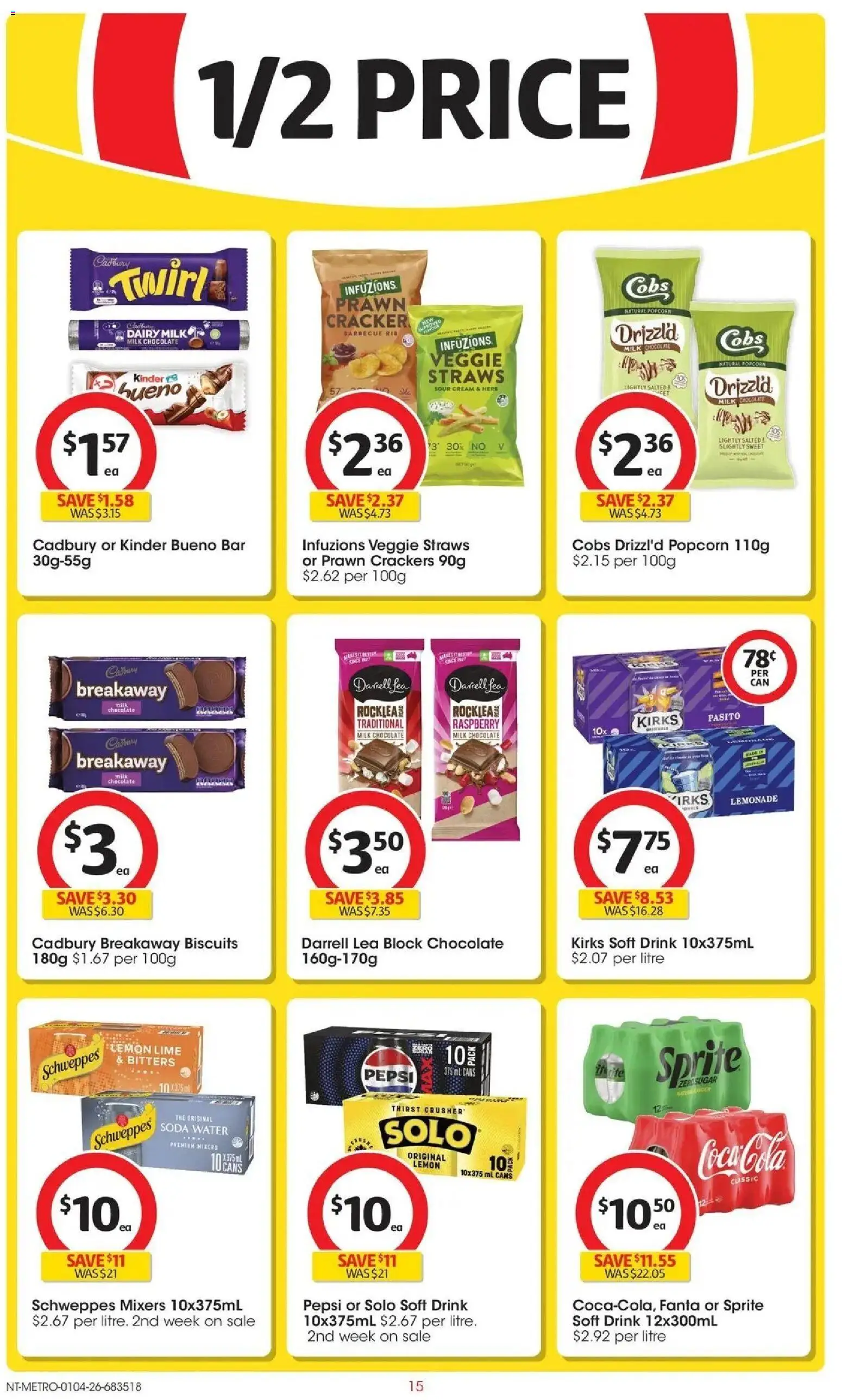 Deals catalogue - valid from 31.03.2026 | Page: 15 | Products: Chocolate, Pepsi, Cream, Lime