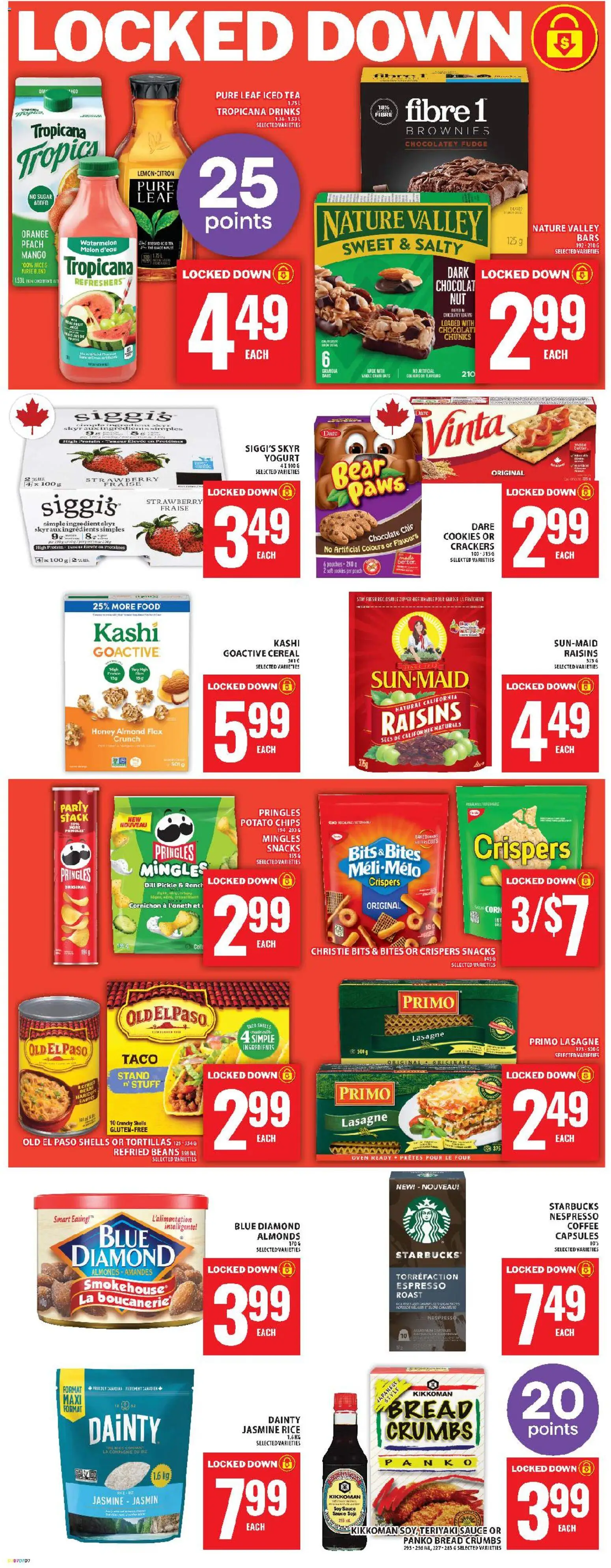 Food Basics flyer valid from 30.10.2025 | Page: 8 | Products: Rice, Chips, Cookies, Bread