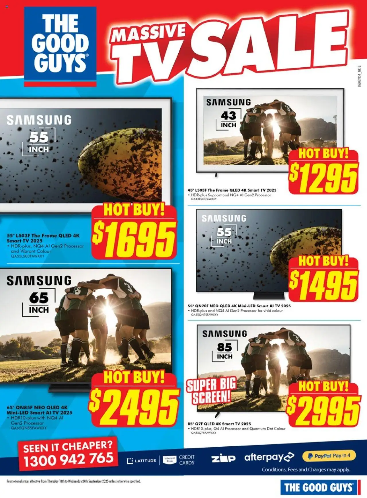 The Good Guys catalogue - valid from 17.09.2025 | Page: 3 | Products: Tv, Smart tv, Screen