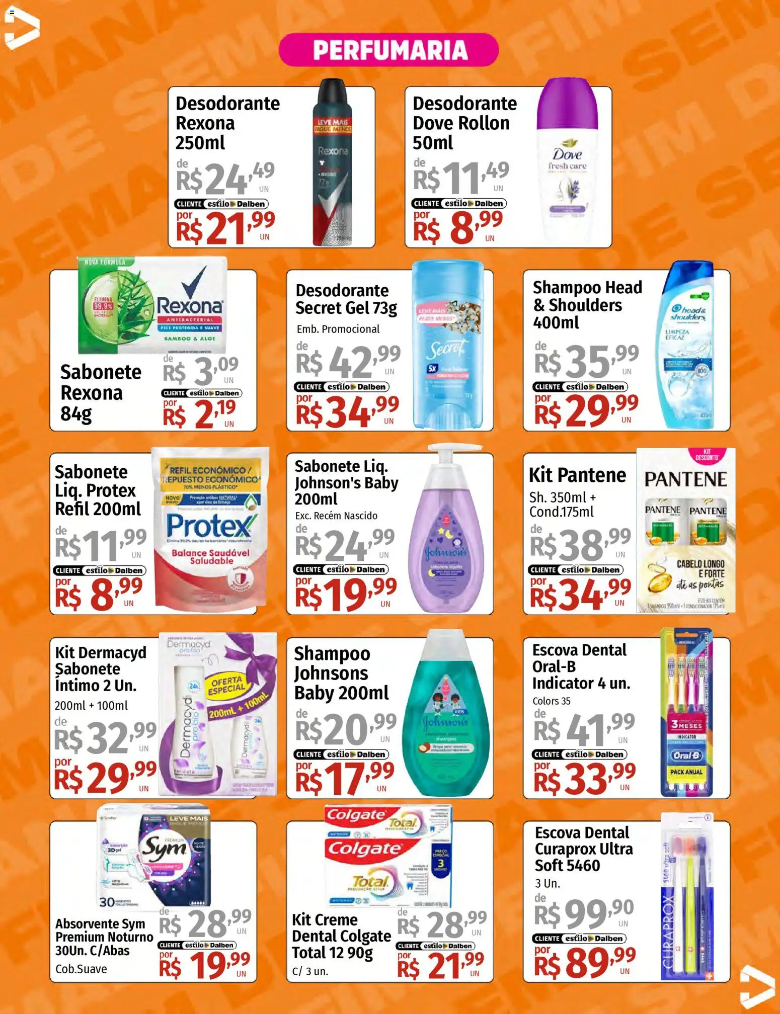 Supermercado Dalben Folheto - válido de 13.03.2026 | Página: 15 | Produtos: Shampoo, Creme, Sabonete, Rexona
